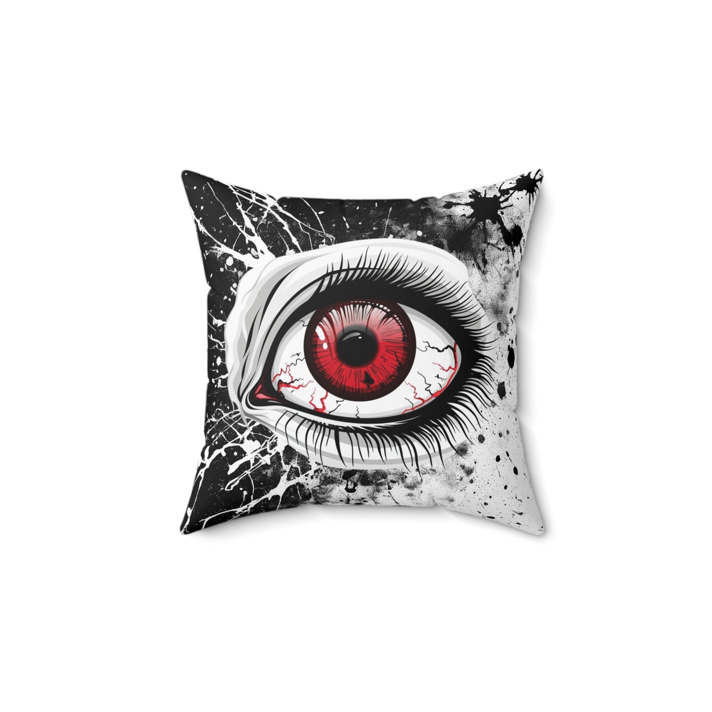 Halloween Theme Spun Polyester Square Pillow, One Monster Eyeball Halloween Decor, Accent for Any Room, Halloween and Monster Lovers