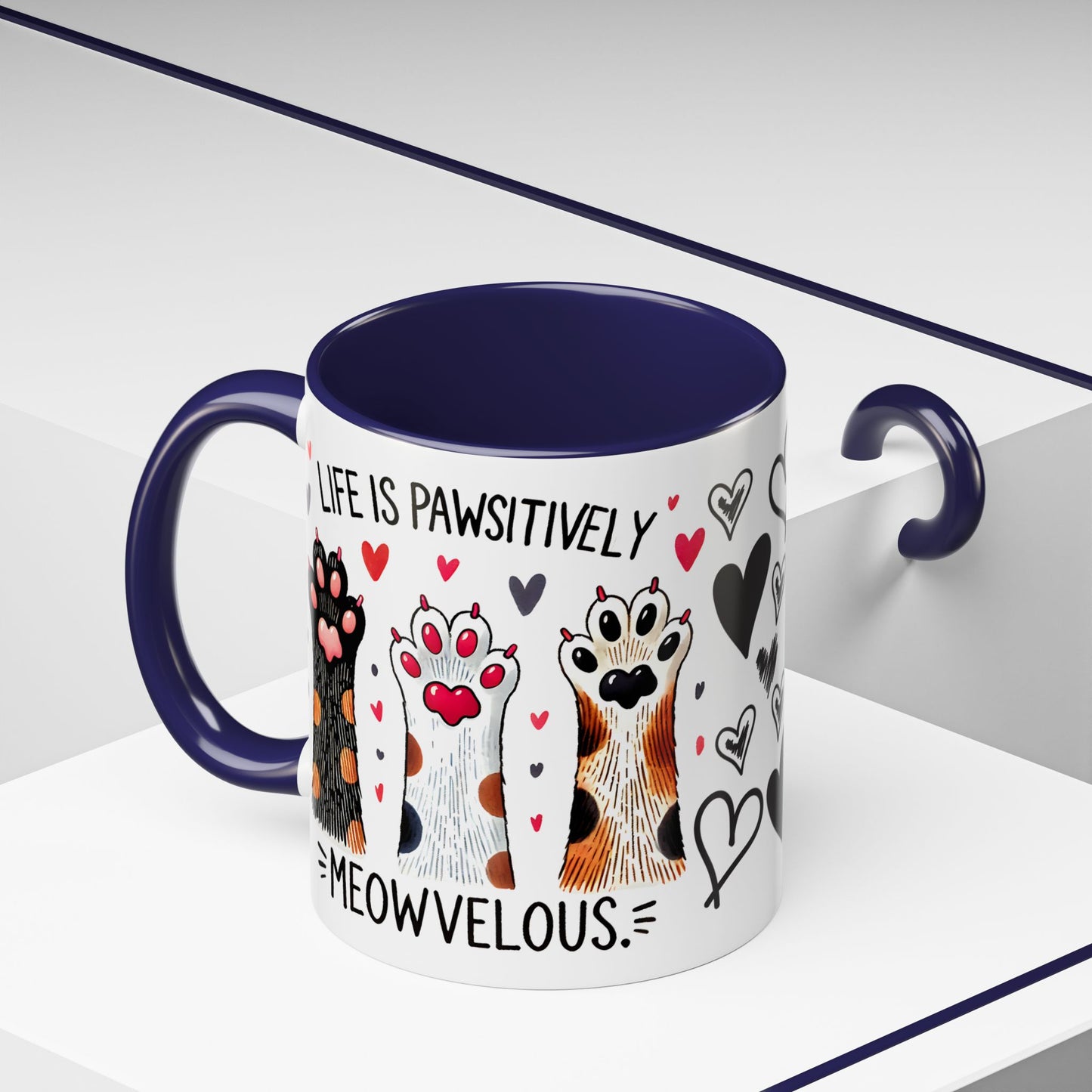 Coffee Mug - Humorous Stylish Cat Saying Mug, Gift Mug for Cat Lovers, Animal Lover Gift Idea, Housewarming Gift