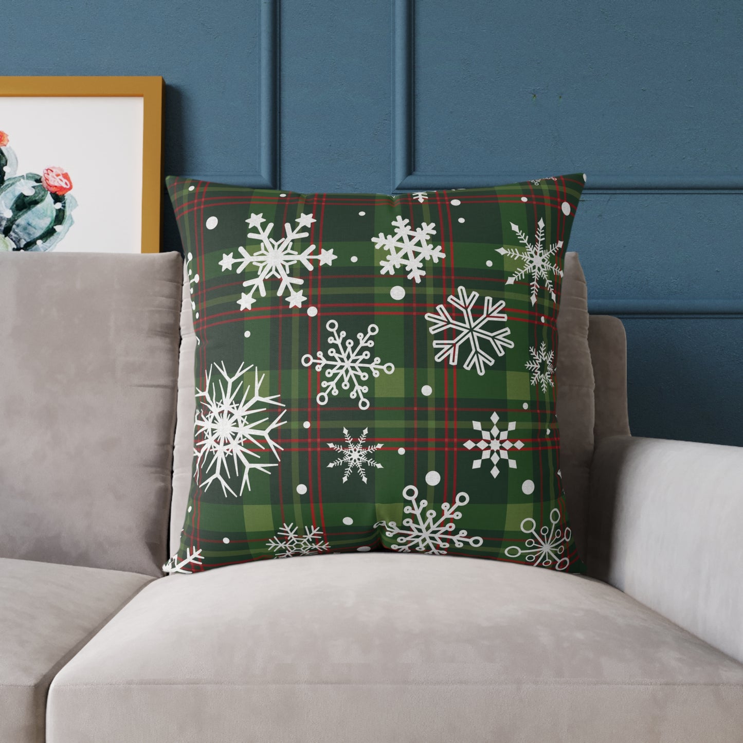 Holiday Humor Square Poly Canvas Pillow, Beautiful Two-Sided Holiday Decor, Holiday Accent for Home or Office, Accent for Any Room