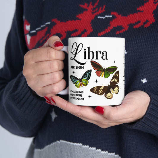 Libra Zodiac Ceramic Mug | 11oz & 15oz | Astrology Gifts for Libra Lovers
