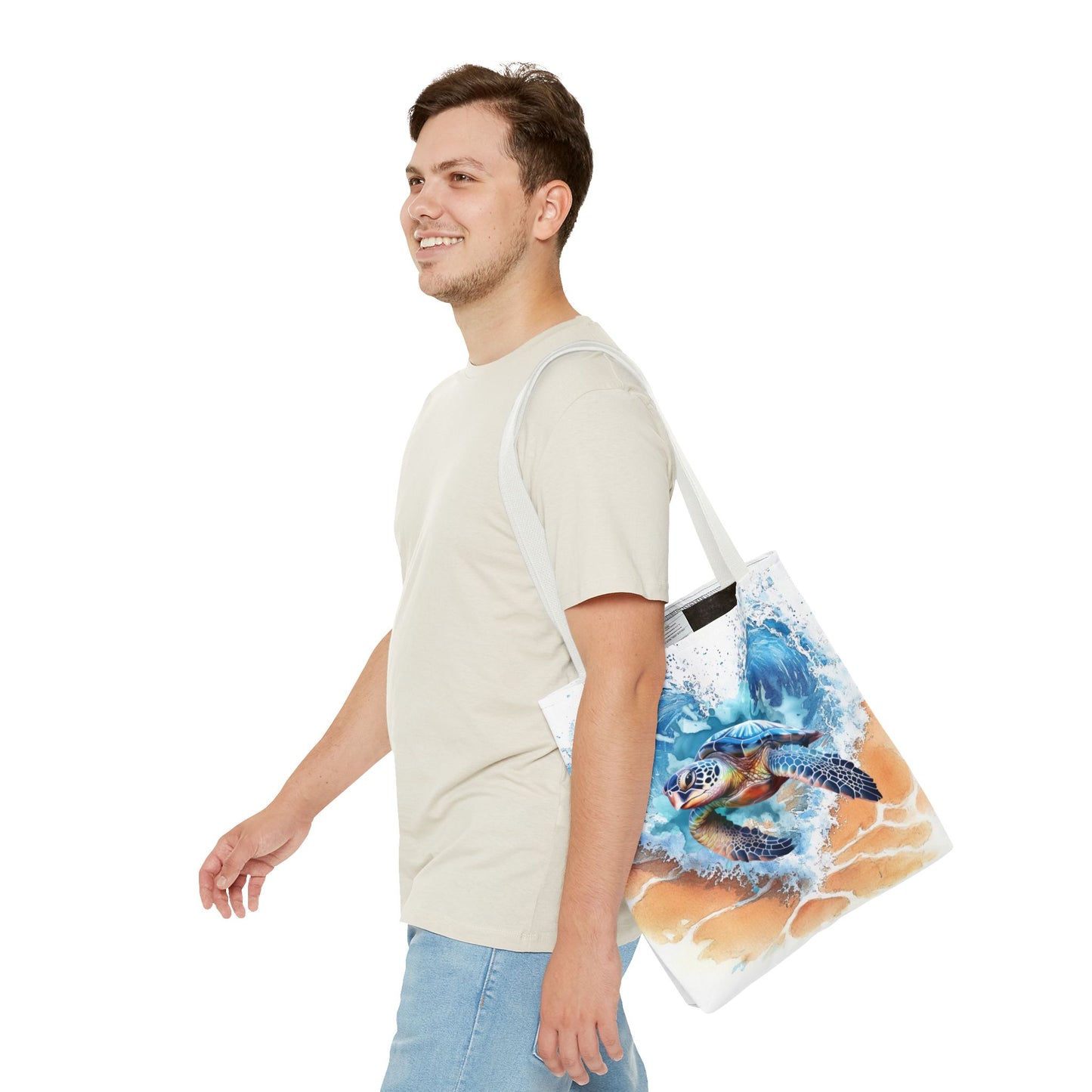 Ocean Turtle Tote Bag - Eco-Friendly, Beach Vibes, Summer Gift, Sea Life Accessory, Environmental Awareness