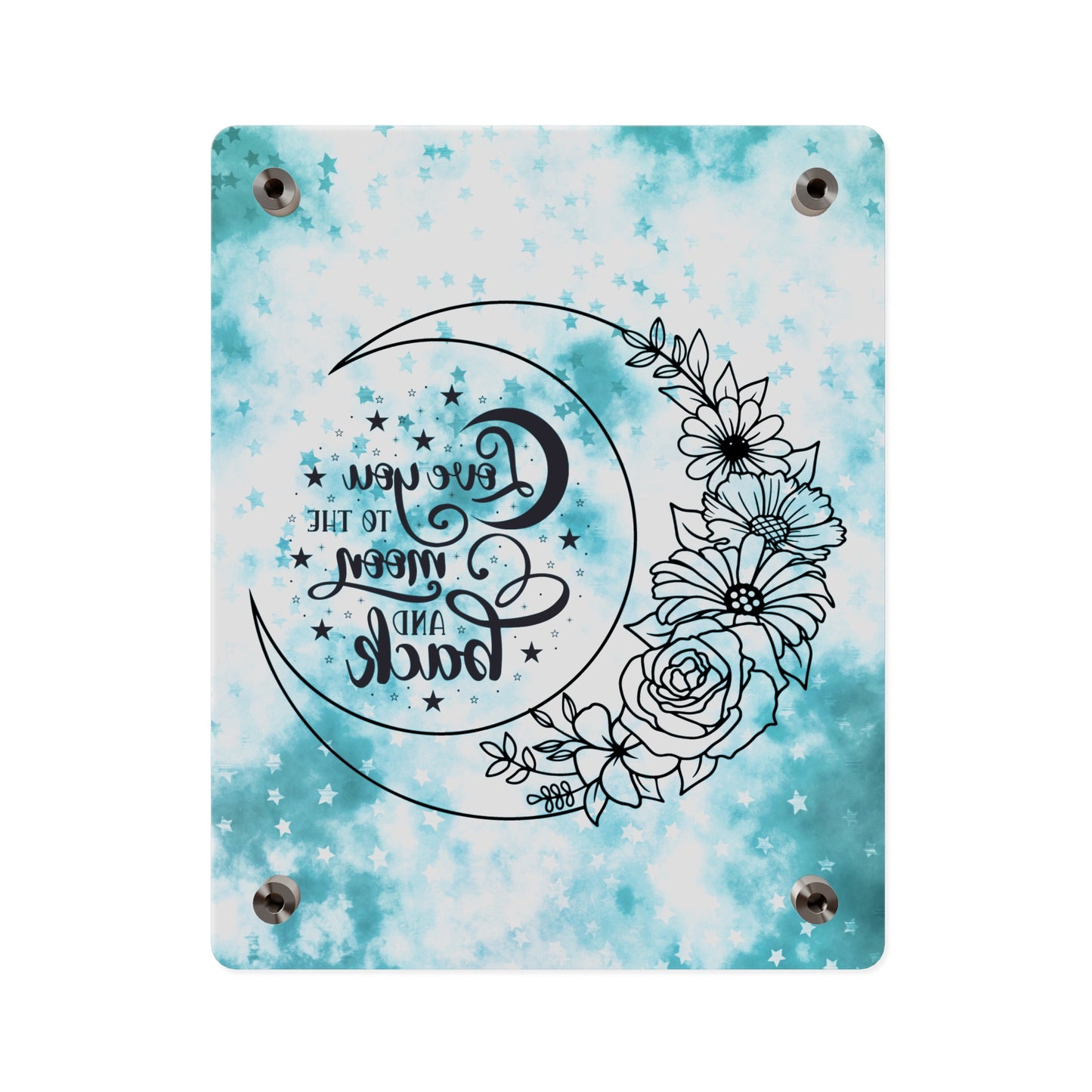 Starry Love You To The Moon And Back Acrylic Wall Art Panel, Beautiful Decor for Any Room, Accent for Any Room, Great Gift Idea for Any Occasion