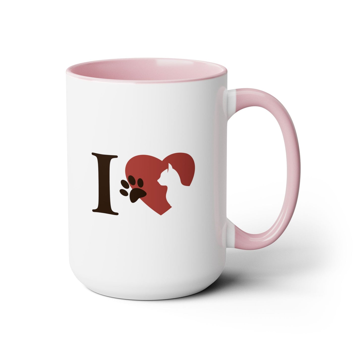 Pet Cat Theme Two-Tone Coffee Mugs, 15oz, Animal Lovers,  Cat Lover Quote, Pet Lovers, Coffee, Tea, Hot Chocolate Lovers, Gift Idea for Any Occasion