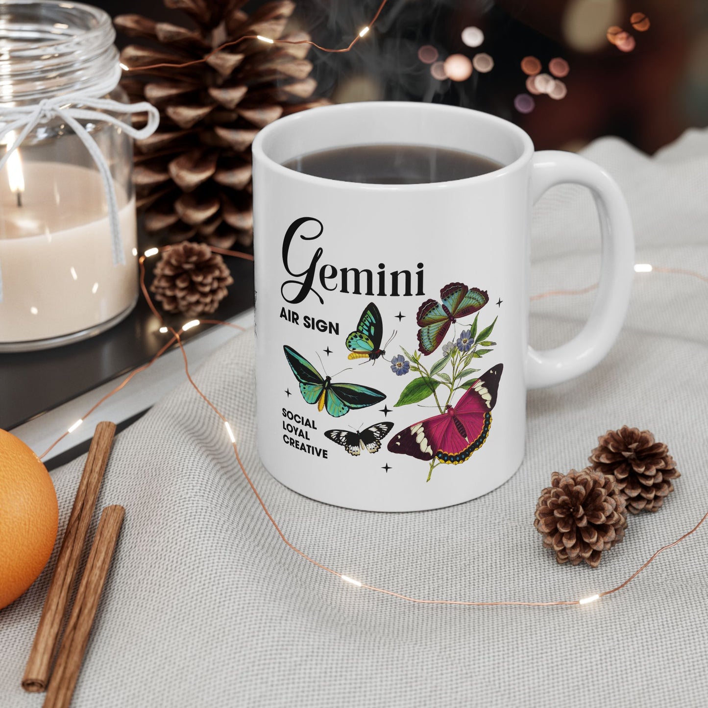 Gemini Zodiac Ceramic Mug – 11oz & 15oz – Astrology Gift for Star Sign Lovers