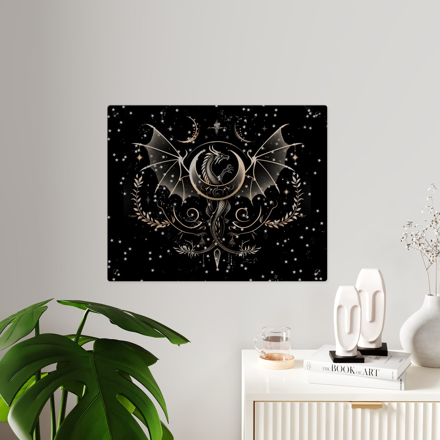 Mystical Dragon Acrylic Wall Art Panels - Celestial Decor for Fantasy Lovers