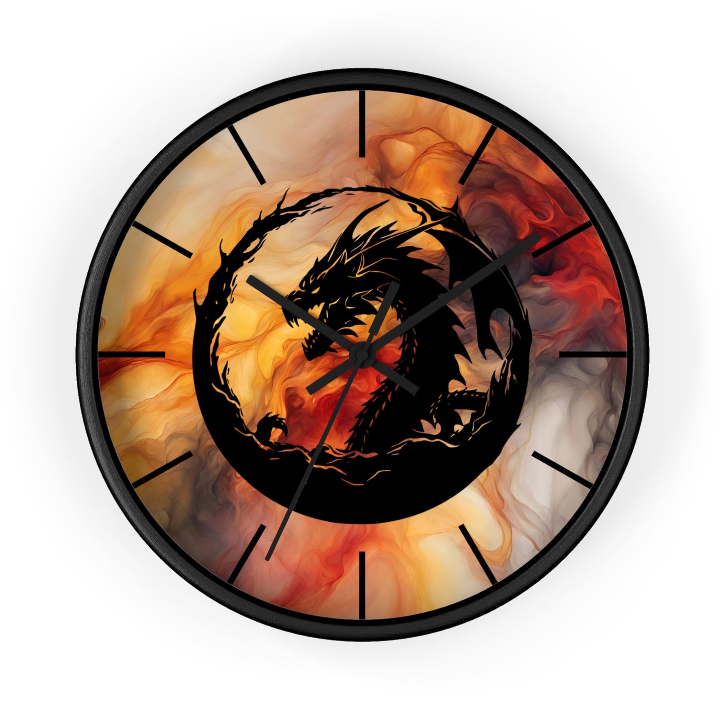 Dragon Smoky Wall Clock - Mystical Home Office Decor Gift