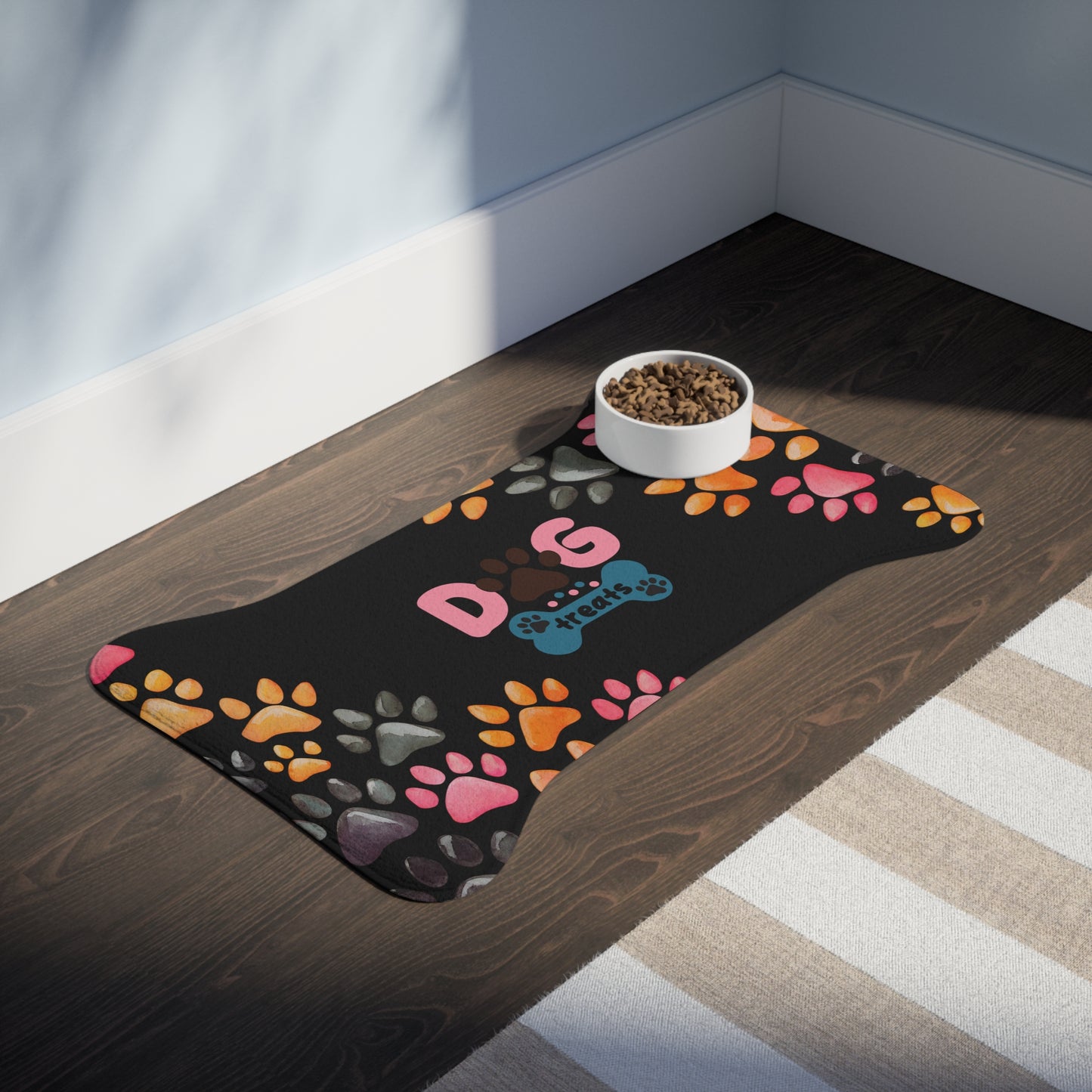 Stylish Pet Feeding Mats - Perfect for Dog Lovers, Cute Paw Print Design, Dog Feeding Station, Pet Accessories, Home Decor