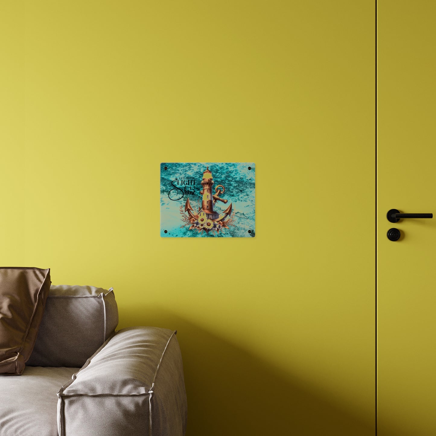 Nautical Acrylic Wall Art Panel - "Let Your Light Shine" Home Decor