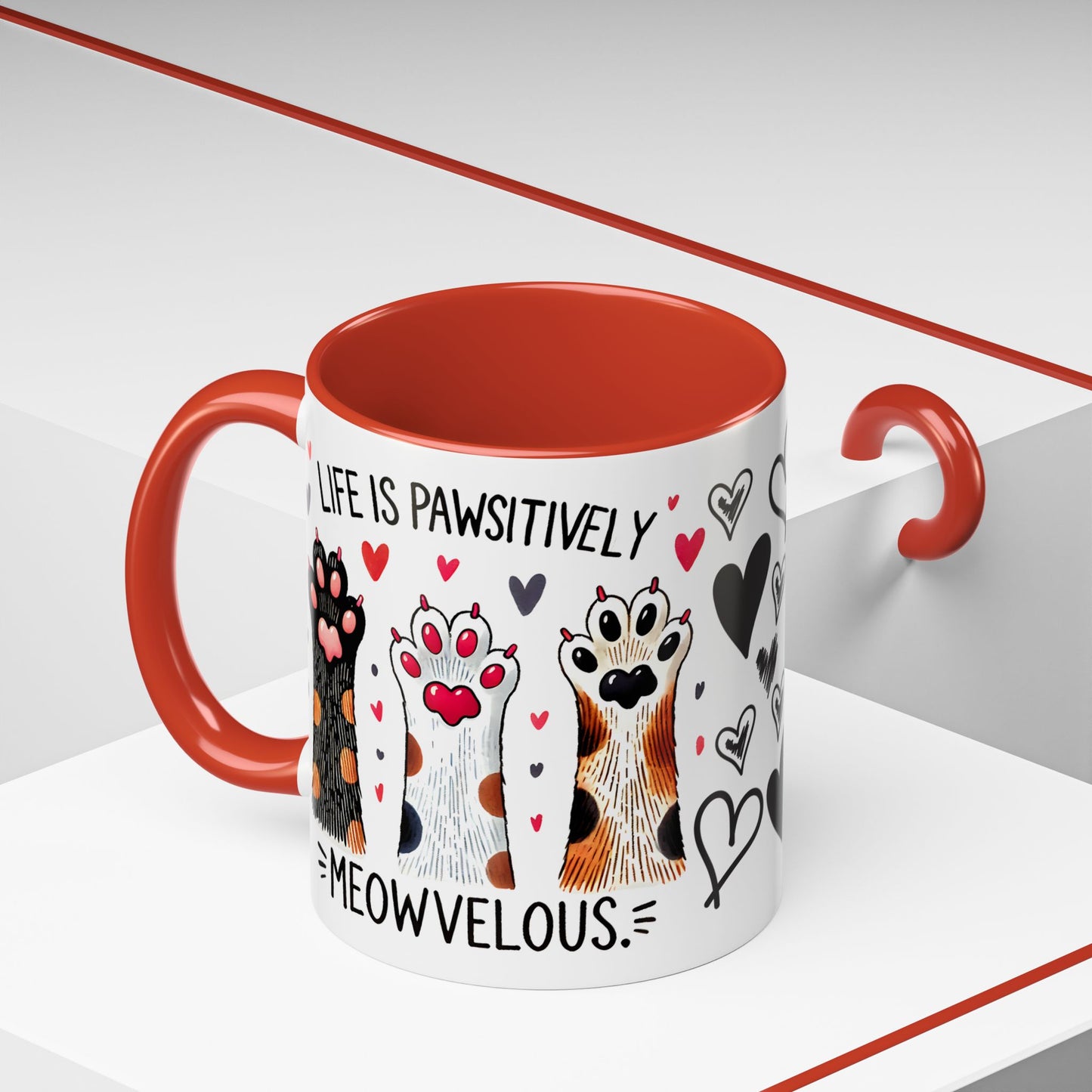 Coffee Mug - Humorous Stylish Cat Saying Mug, Gift Mug for Cat Lovers, Animal Lover Gift Idea, Housewarming Gift