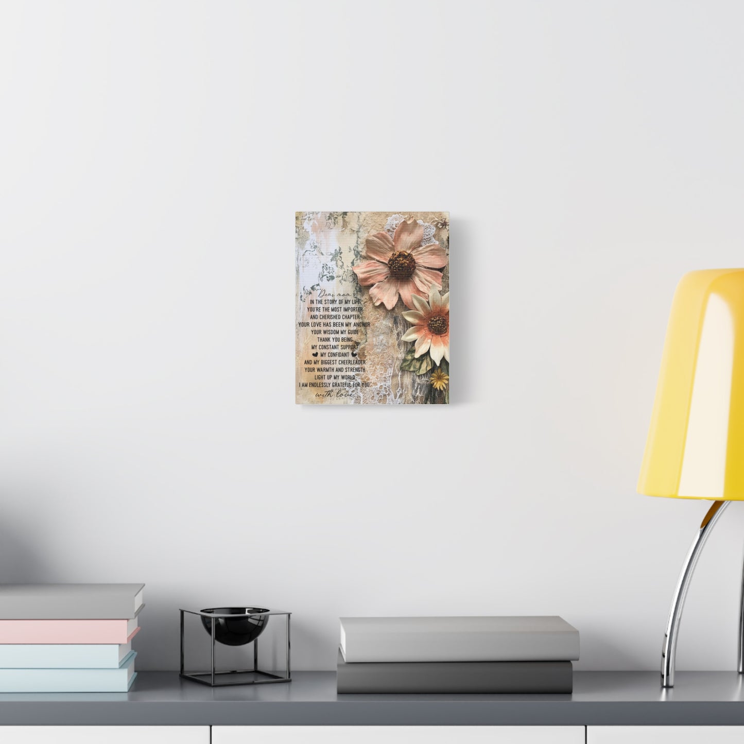 Floral Canvas Wall Art - Heartfelt Mom Appreciation Decor