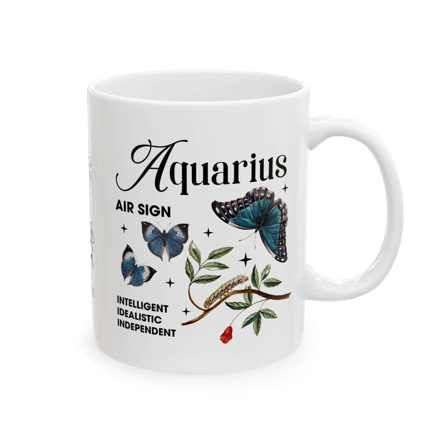 Zodiac Aquarius Ceramic Mug (11oz & 15oz) - Astrology Gift for Star Sign Lovers