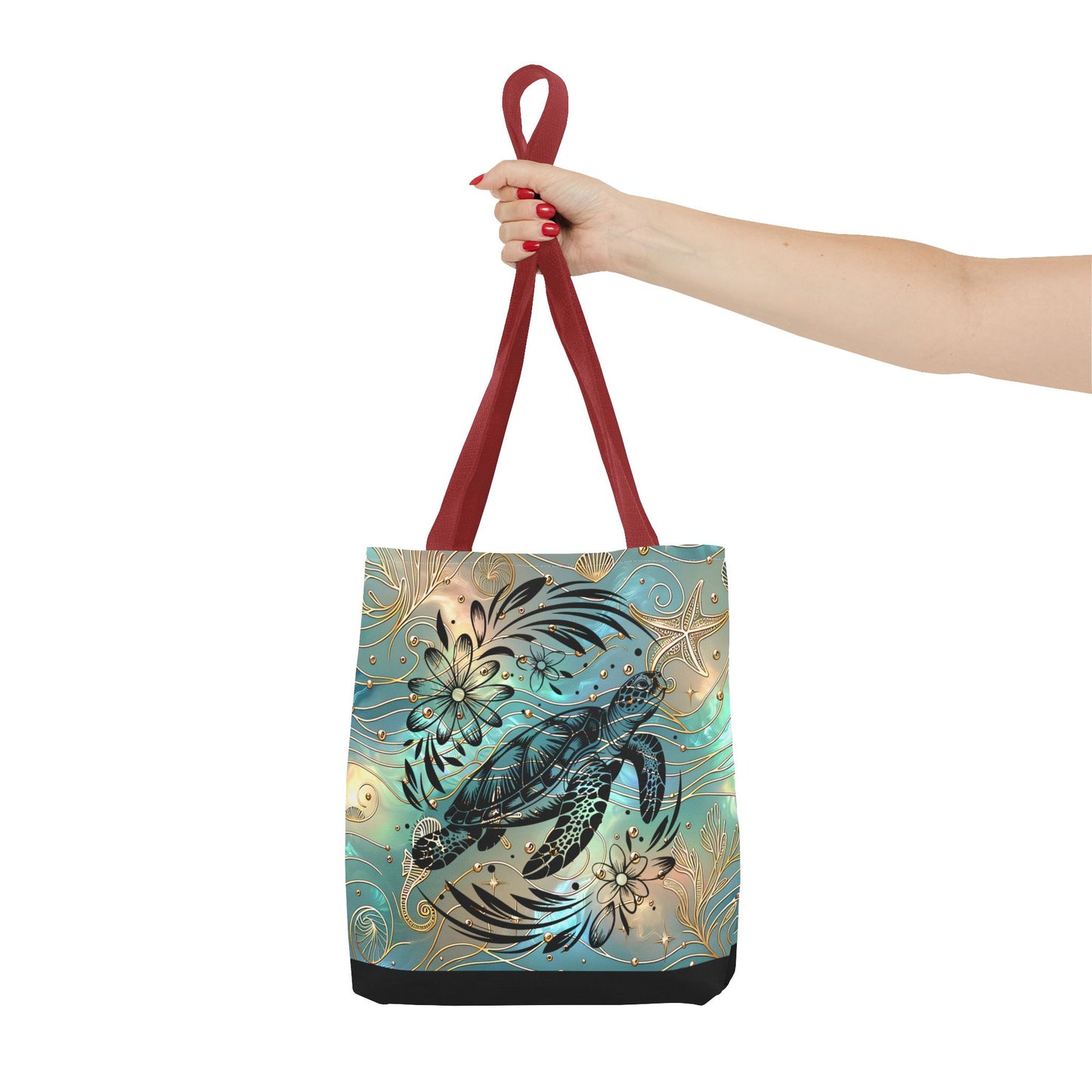 Ocean-Inspired Turtle Tote Bag - Beach Lover's Canvas Eco-Friendly Summer Gift
