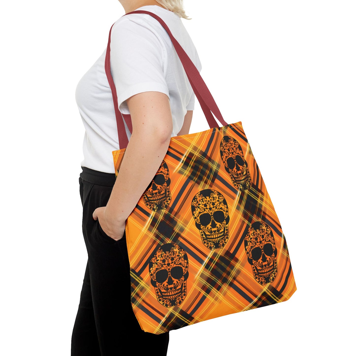Fashionable Halloween Theme Tote Bag (AOP), Stylish and Festive for Everyday, Perfect for Halloween Lovers, For Anyone