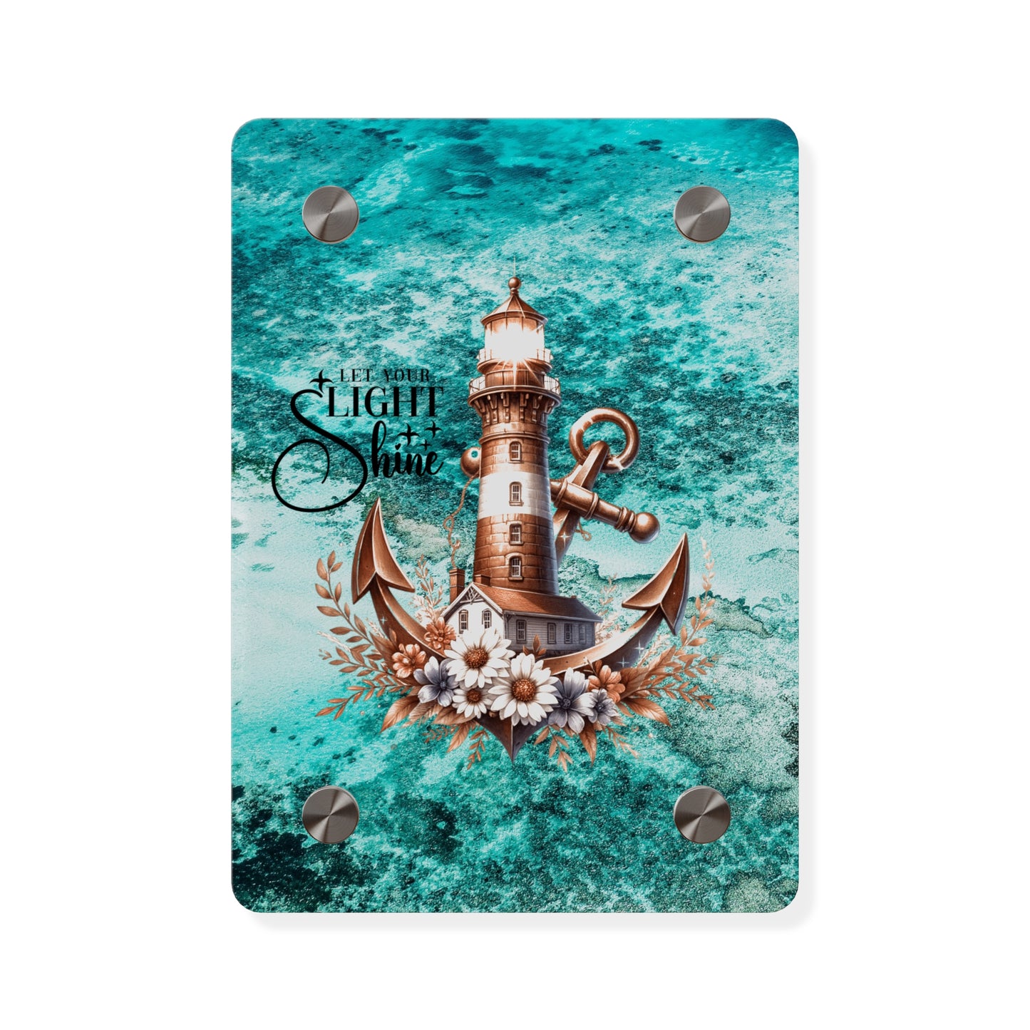 Nautical Acrylic Wall Art Panel - "Let Your Light Shine" Home Decor