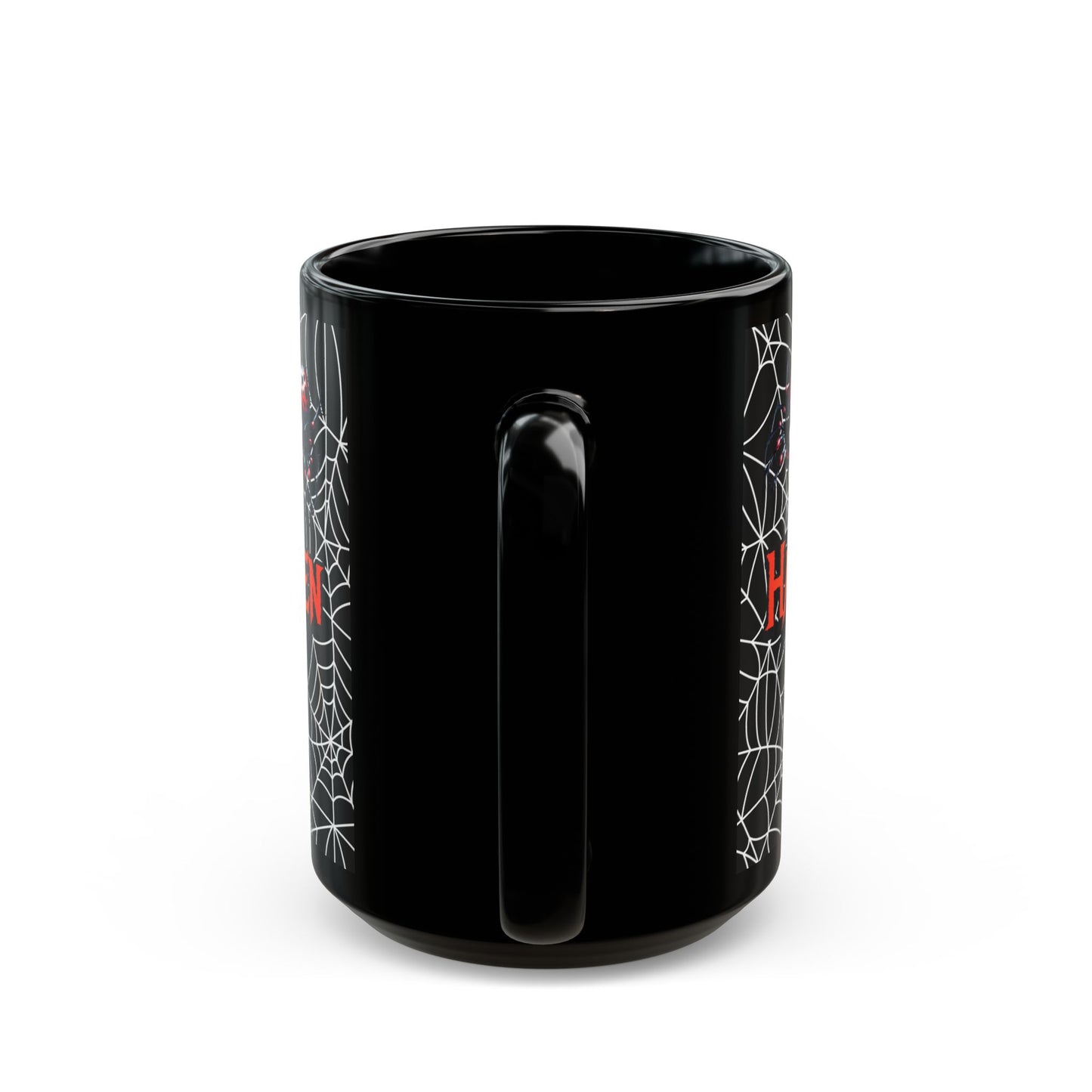 Halloween Spider Mug, Spooky Coffee Cup, Black Mug for Halloween, Halloween Decor, Fun Gift for Halloween Lovers, Unique Drinkware