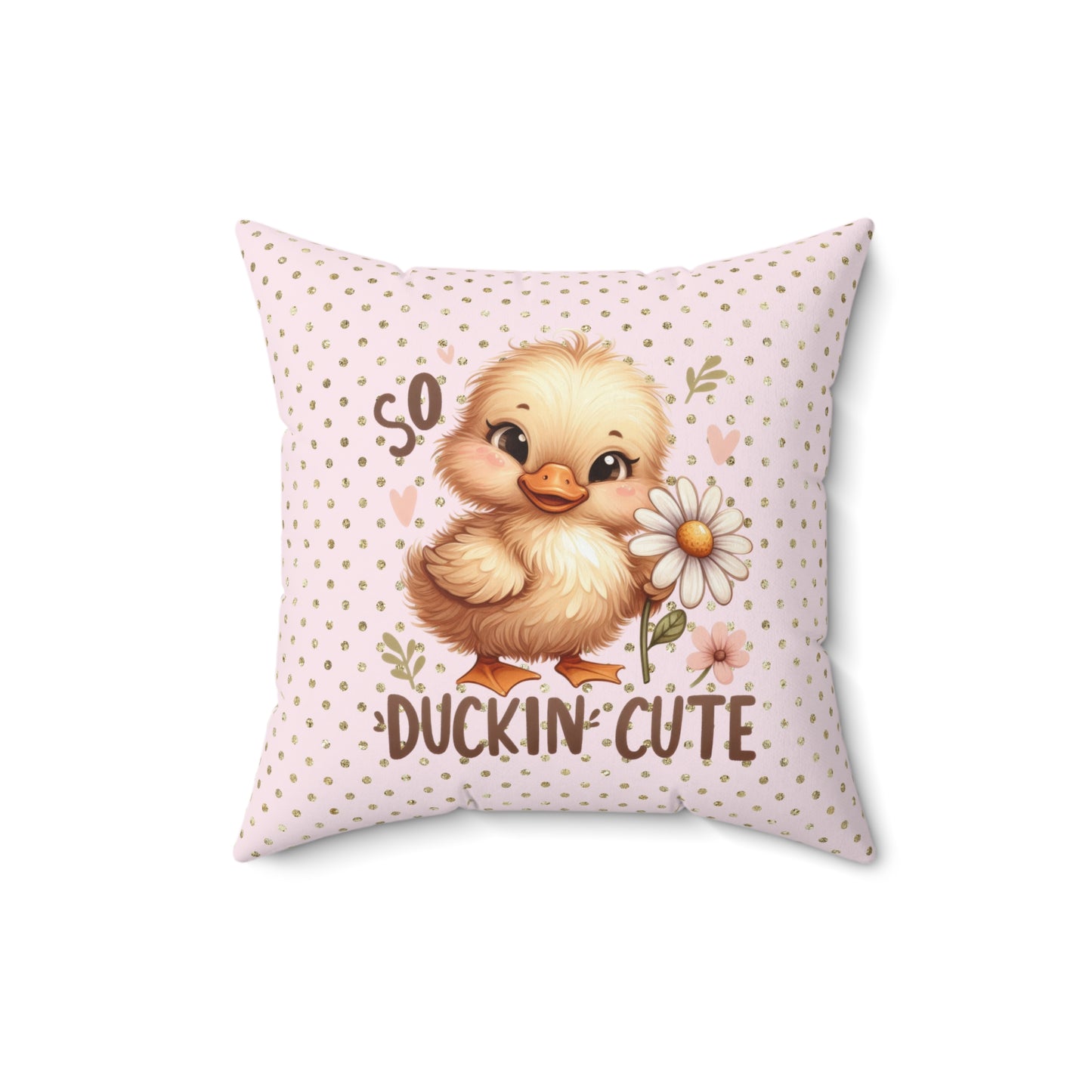 Cute Duckling Throw Pillow, Soft Decorative Cushion, Nursery Decor, Gift for Baby Shower, Adorable Home Accent