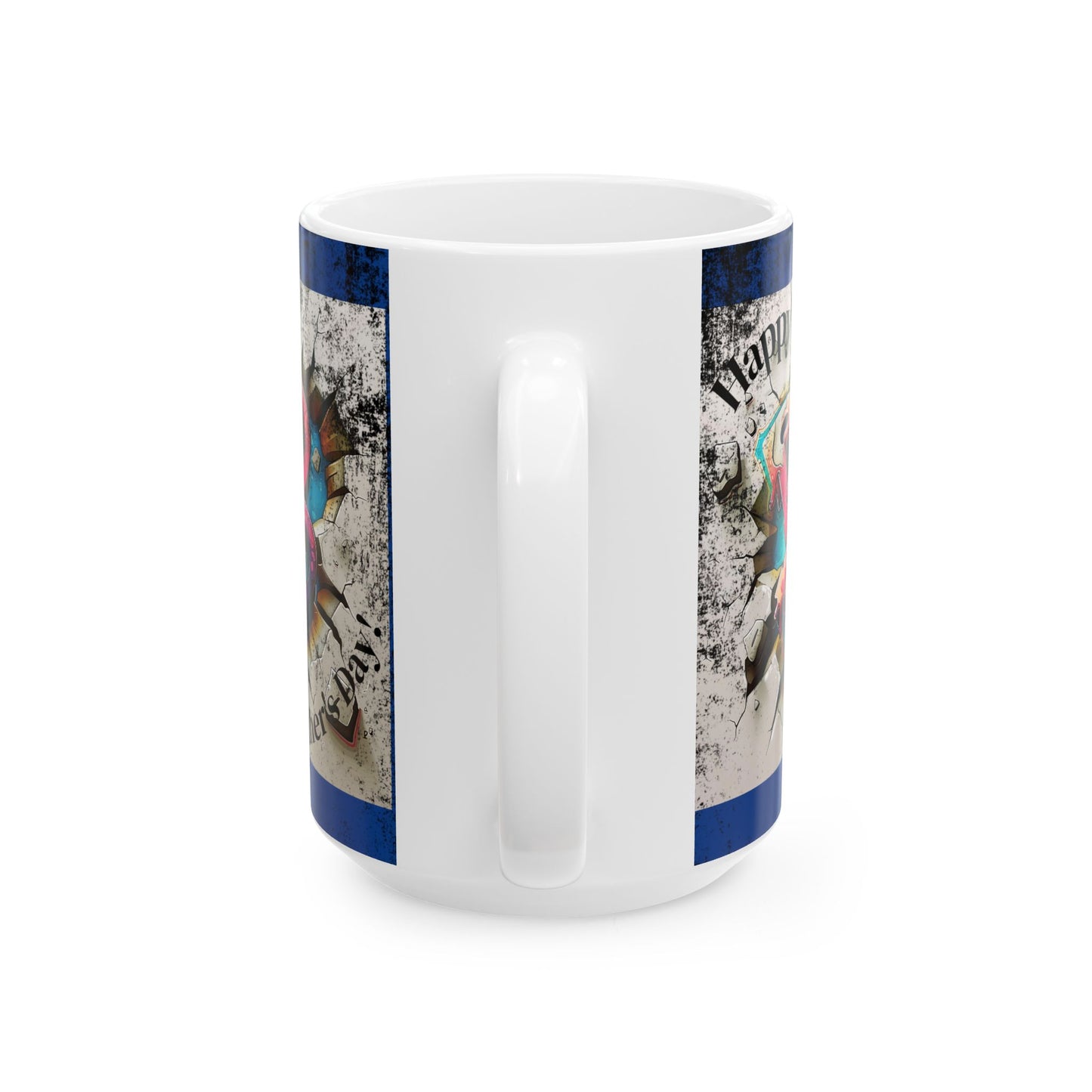 3D Graffiti Mug - Unique Coffee Cup Dads, Father's Day, for Art Lovers, Gift for Birthdays, Creative Kitchen Decor, Visual Art Appreciation