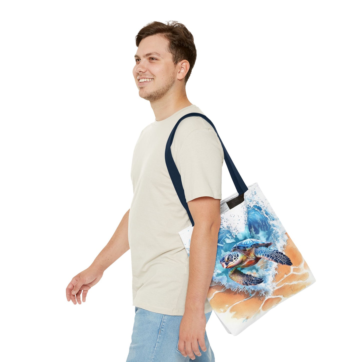Ocean Turtle Tote Bag - Eco-Friendly, Beach Vibes, Summer Gift, Sea Life Accessory, Environmental Awareness