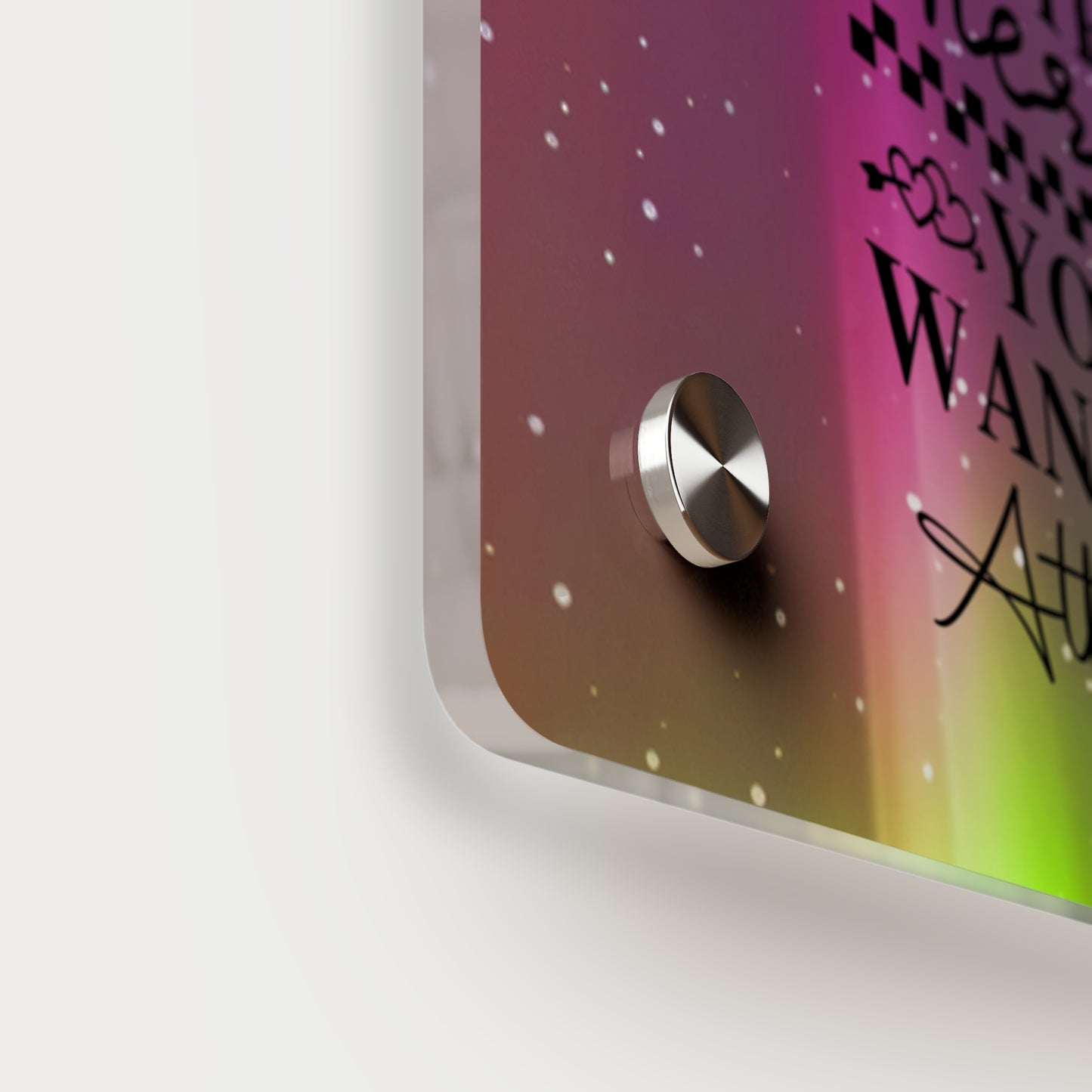 Acrylic Wall Art Panel - Inspirational Quote 'Be the Energy You Want to Attract' Wall Decor