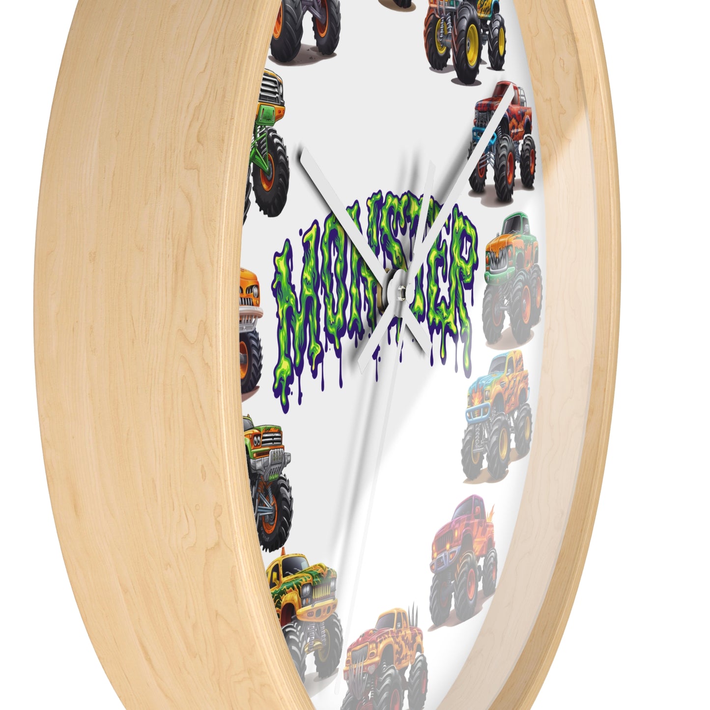 Monster Truck Wall Clock - Room Decor Gift for Truck Lovers