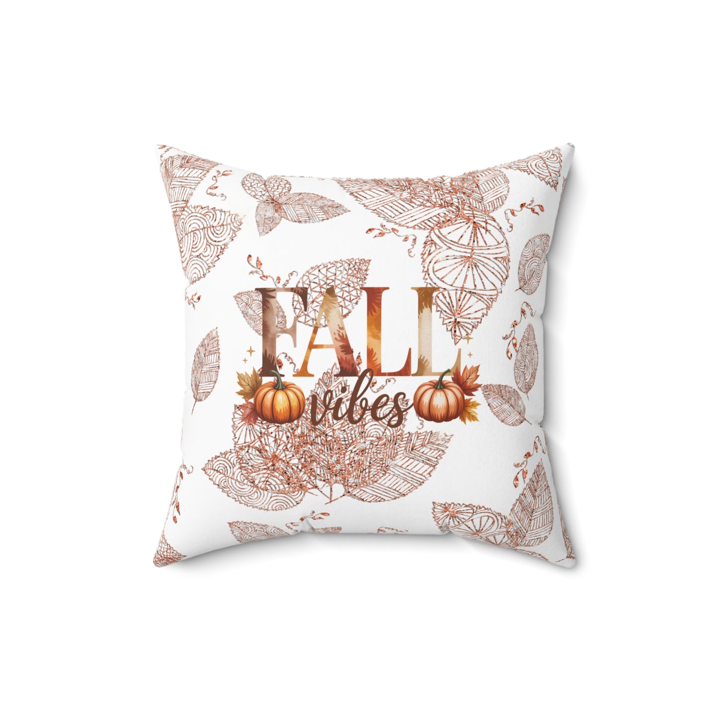 Fall Vibes Decorative Pillow, Cozy Autumn Accent, Pumpkin Decor, Seasonal Home Accent, Harvest Celebration Cushion