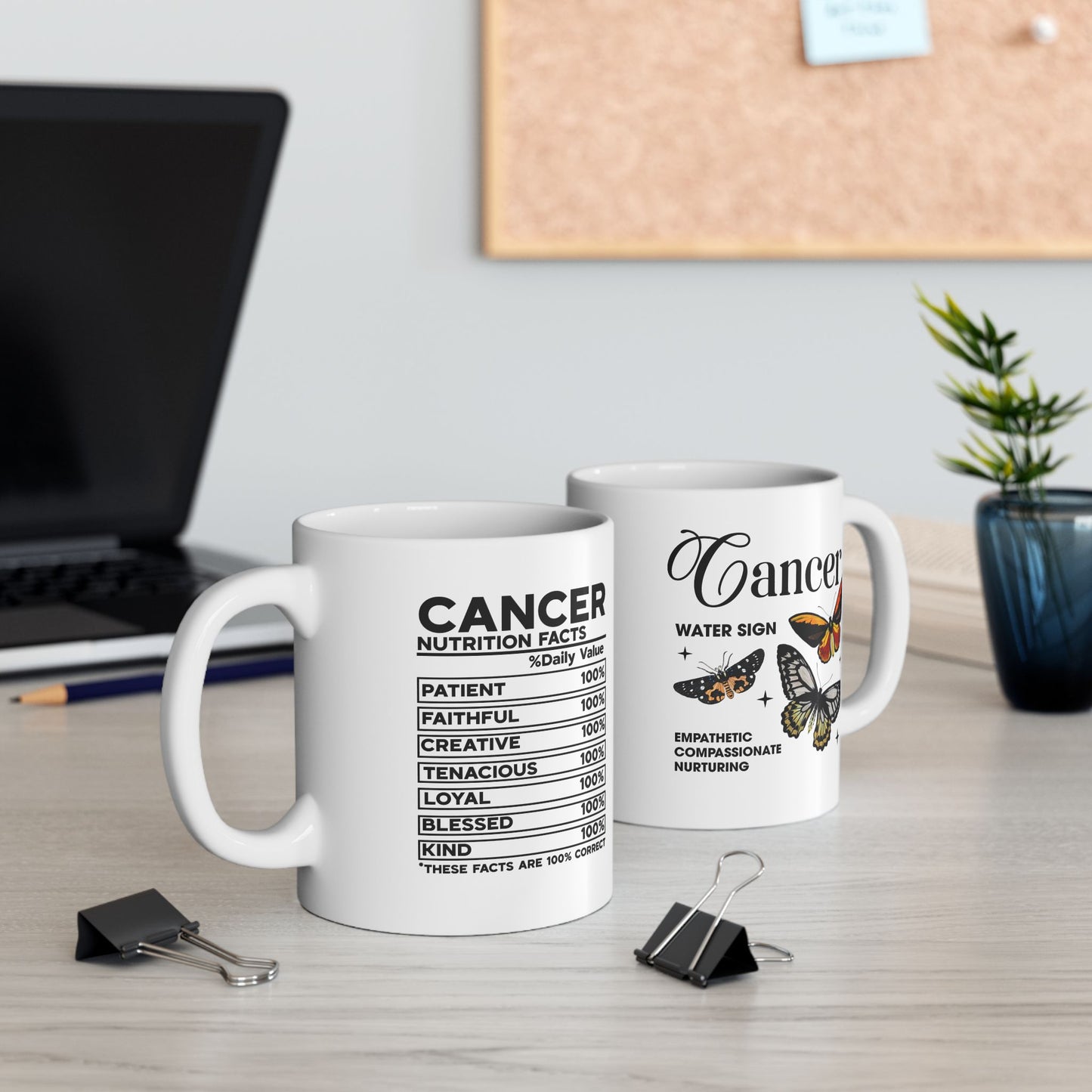 Cancer Zodiac Ceramic Mug – Empowering Design for Zodiac Lovers