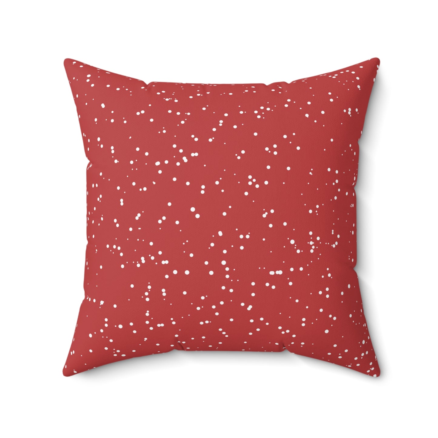 Spun Polyester Square Pillow features a Heart Shape Christmas Floral Design on One Side, Beautiful Accent for Home or Office
