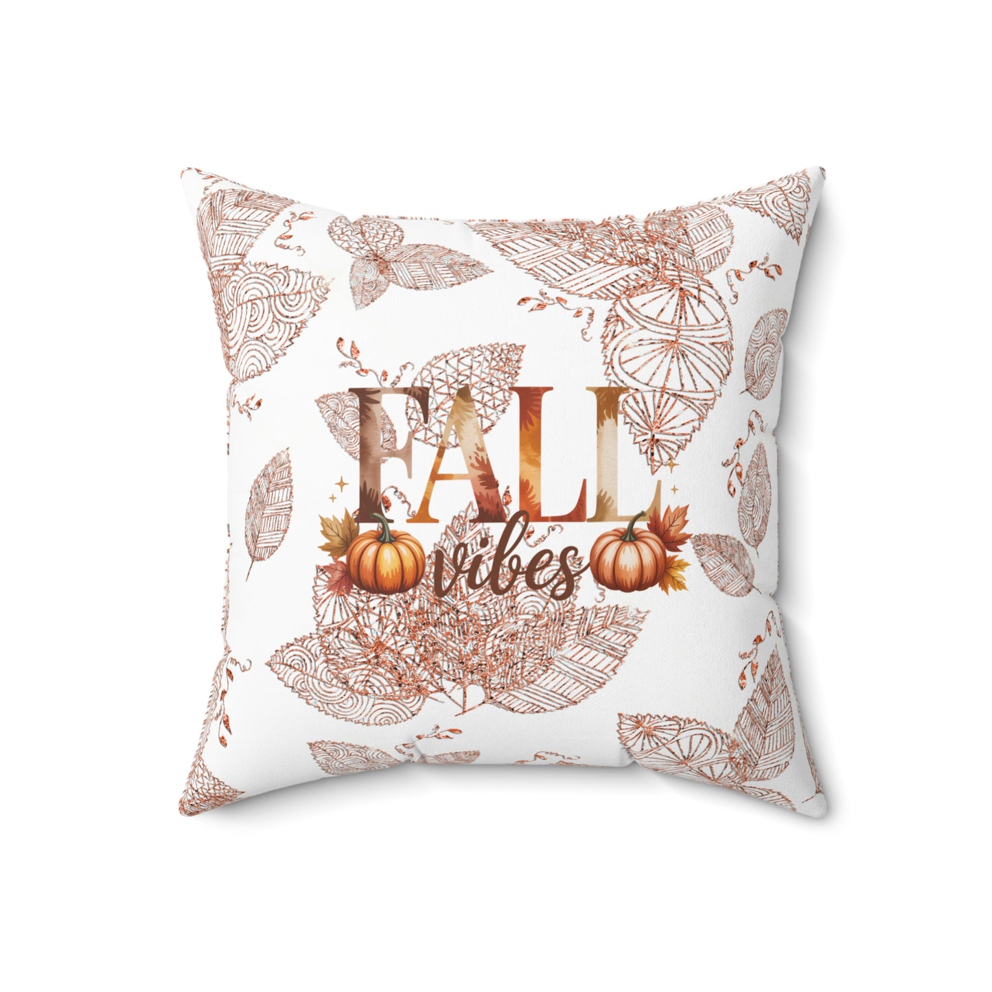 Fall Vibes Decorative Pillow, Cozy Autumn Accent, Pumpkin Decor, Seasonal Home Accent, Harvest Celebration Cushion