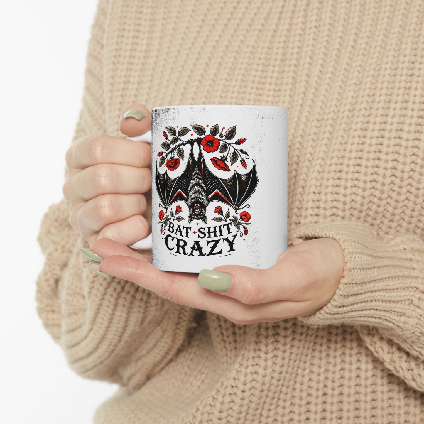 Ceramic Mug - "Baby, I'm Bat Crazy" - Gothic Coffee Mug (11oz, 15oz)