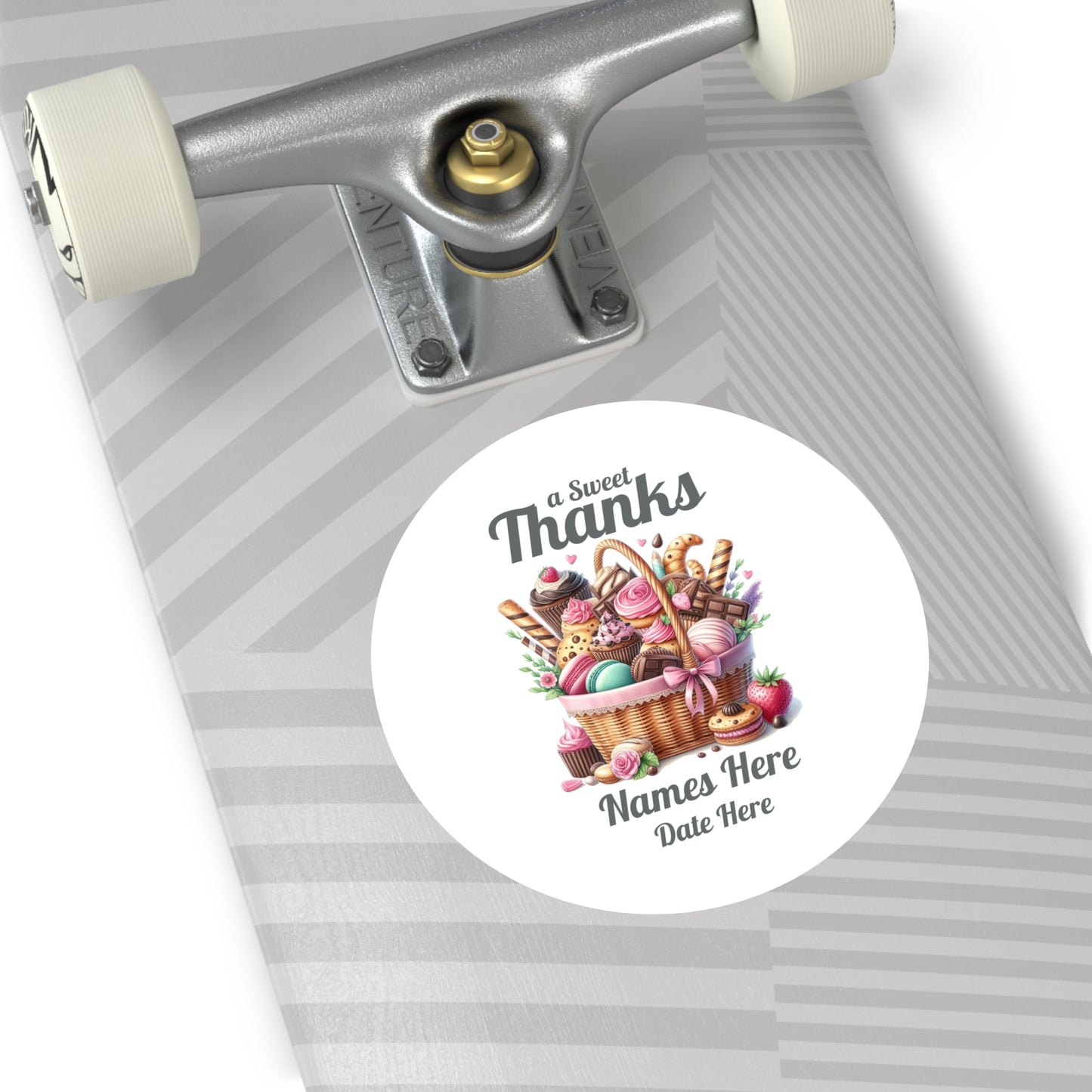 Sample Personalized Sweet Thanks Stickers for Events, Wedding Favors, Party Decor, Custom Labels, Gift Wrap