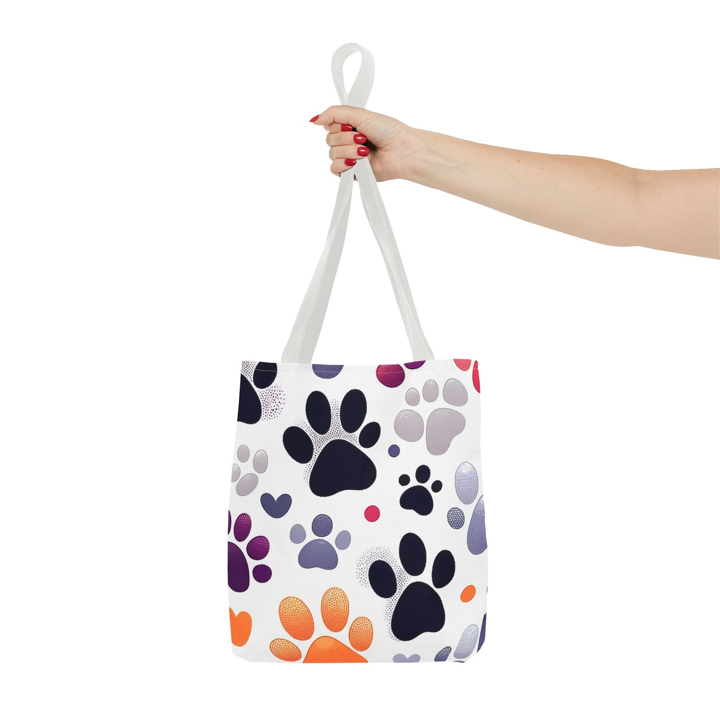 Paw Print FashionableTote Bag (AOP), Stylish, Animal Lovers, Pet Lovers, Great Gift Idea for Birthdays, Holidays or Any Occasion for Anyone