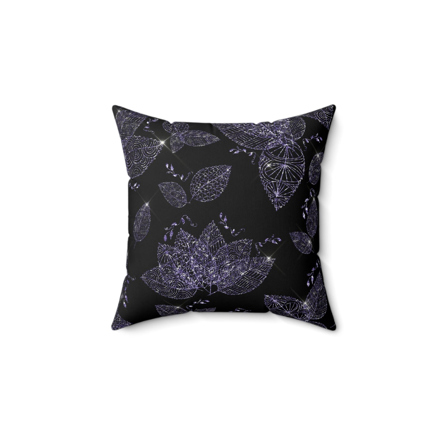 Elegant Floral Decorative Pillow, Cozy Home Accent, Artful Gift, Modern Black Cushion, Flower Motif Pillow, Indoor Decor