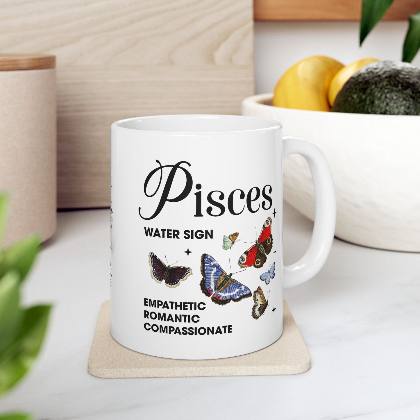 Pisces Zodiac Ceramic Mug (11oz & 15oz) – Astrology Gift for Horoscope Lovers