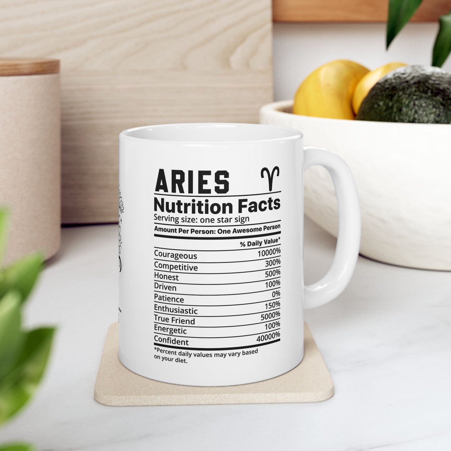 Zodiac Aries Ceramic Coffee Mug (11oz, 15oz) - Astrology Gift for Star Sign Lovers