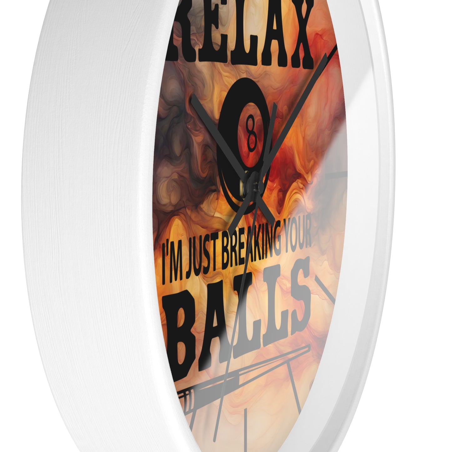 Pool Quote Wall Clock - Gift for Pool Lovers & Billiards Fans