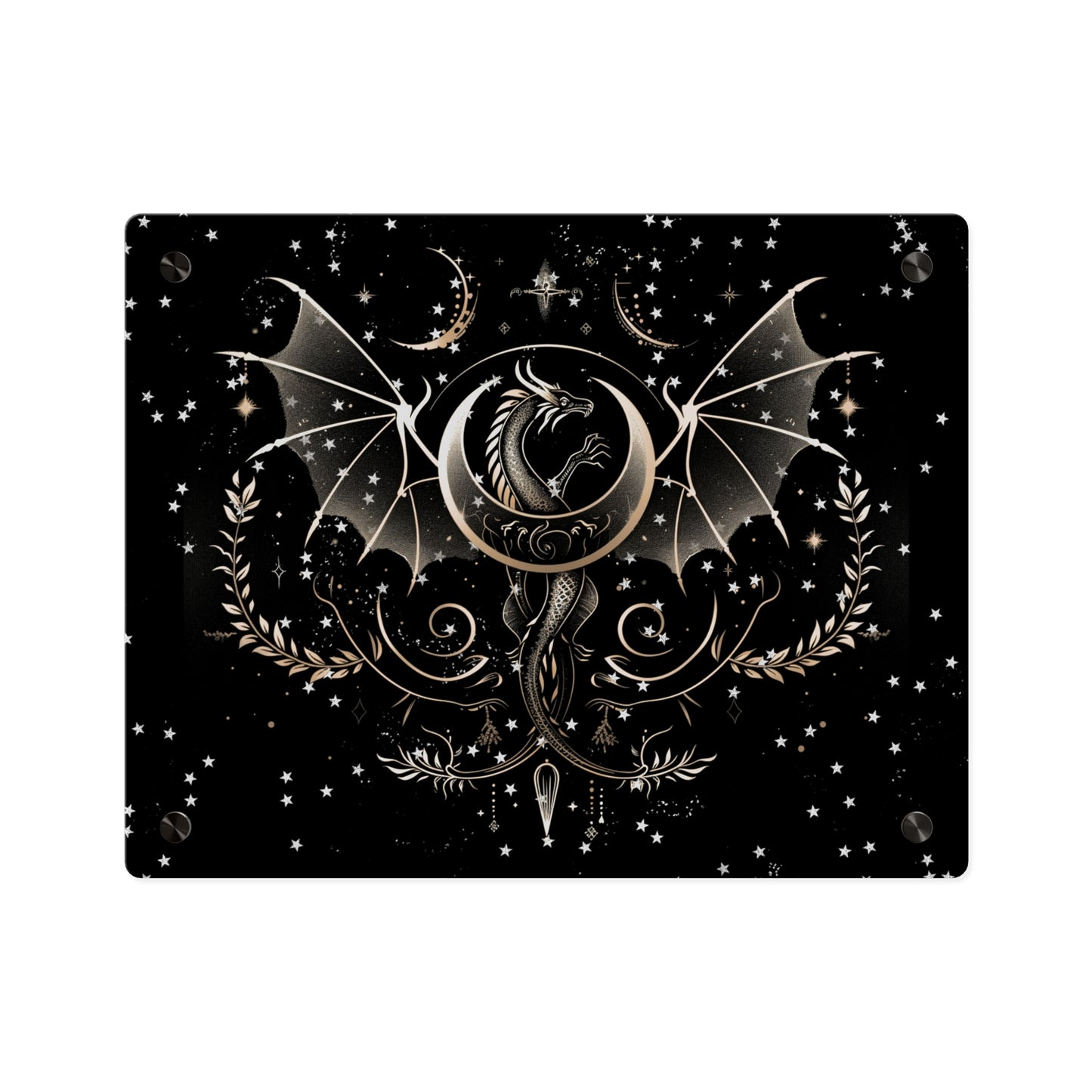 Mystical Dragon Acrylic Wall Art Panels - Celestial Decor for Fantasy Lovers