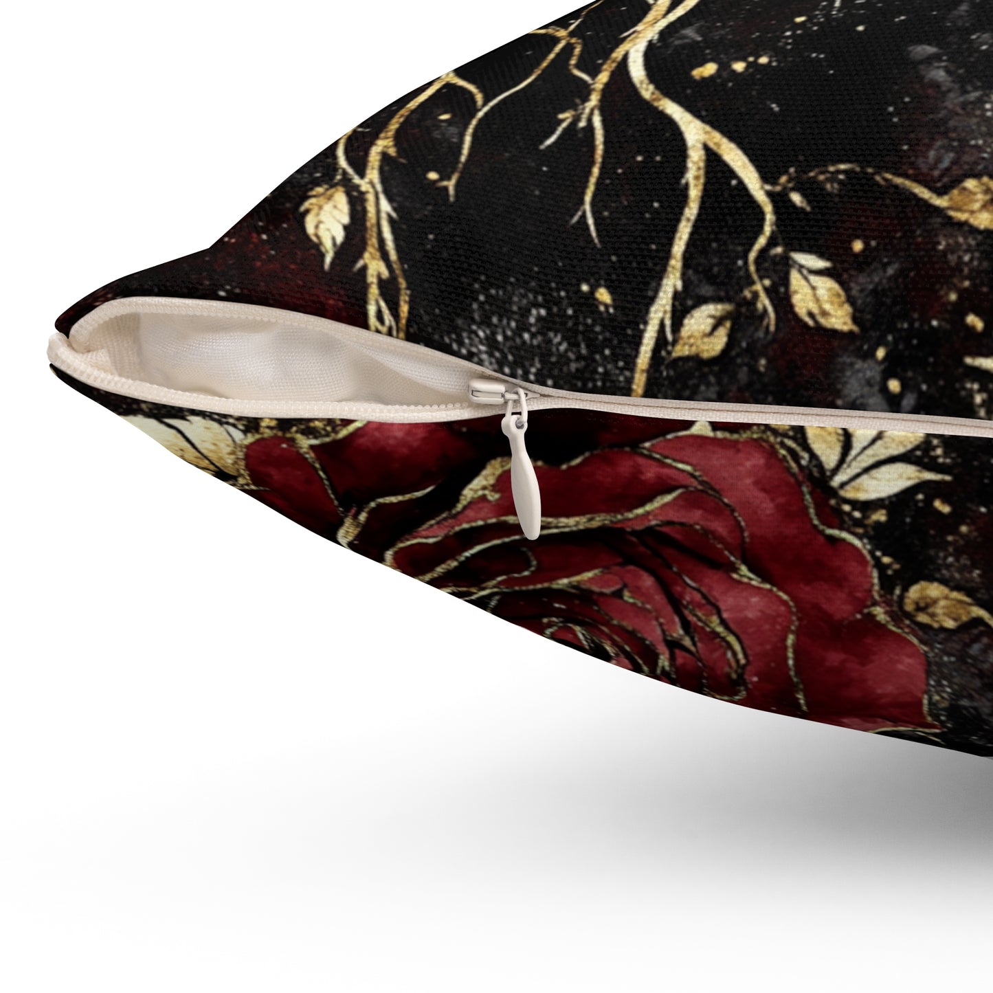 Elegant Gothic Floral Decorative Pillow, Home Decor Cushion, Couch Accessory, Gift for Her, Romantic Accent Pillow