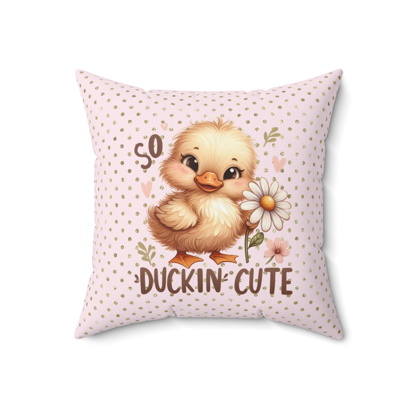 Cute Duckling Throw Pillow, Soft Decorative Cushion, Nursery Decor, Gift for Baby Shower, Adorable Home Accent