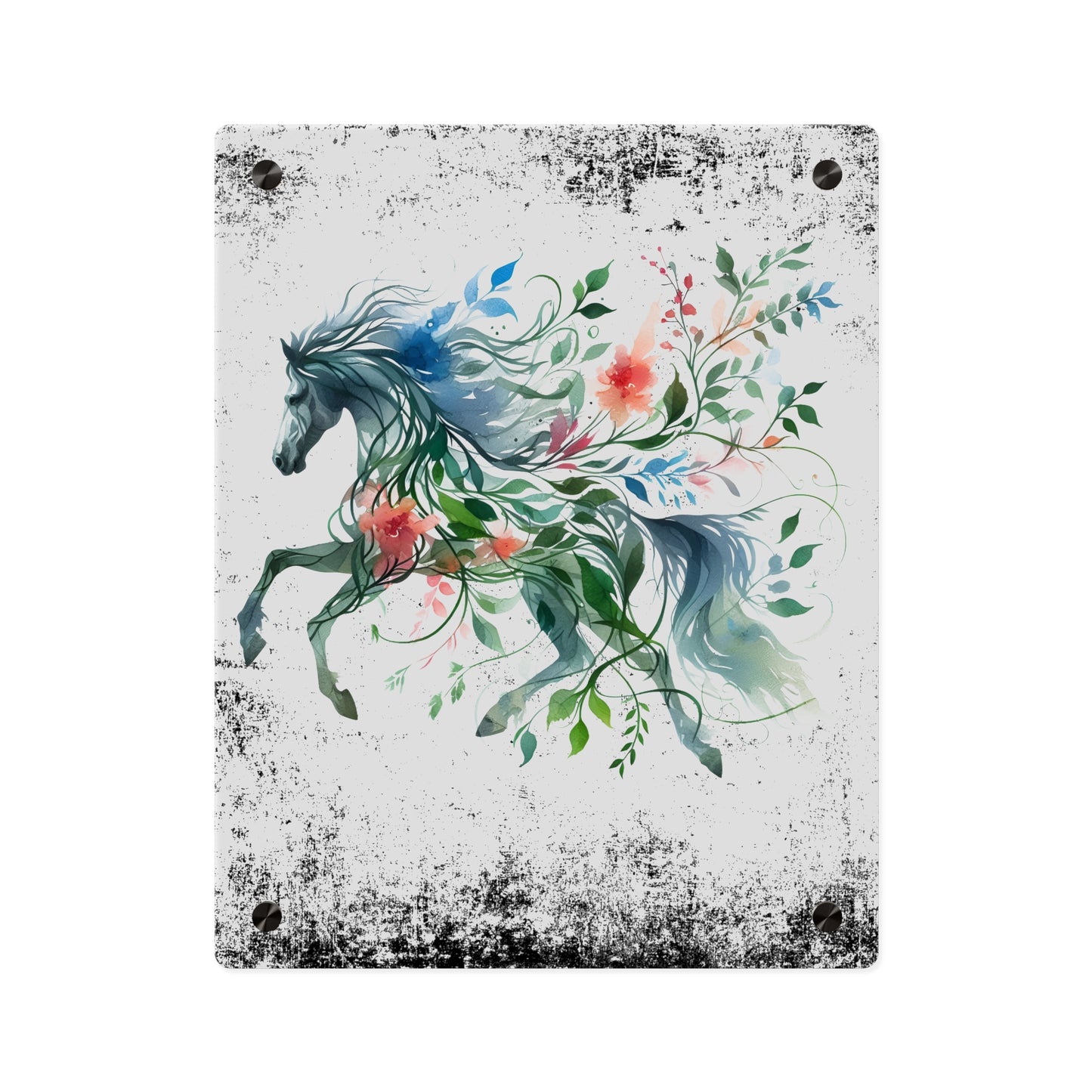 Whimsical Horse Acrylic Wall Art Panel – Nature-Inspired Home Decor