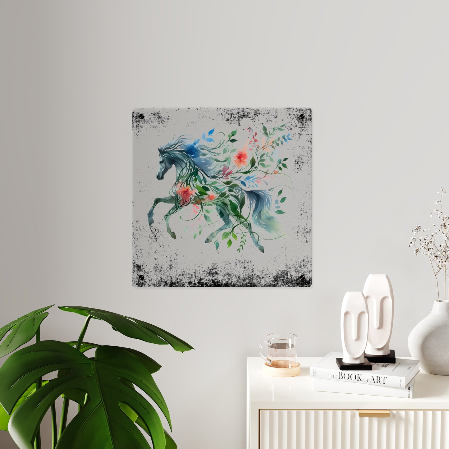 Whimsical Horse Acrylic Wall Art Panel – Nature-Inspired Home Decor