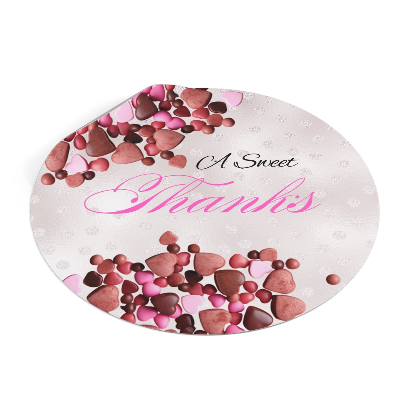 Sweet Heart Round Vinyl Stickers - Perfect For Personalized Wedding Favors, Cute Thank You Stickers, Heart Theme Party Labels, Custom Stickers for [...]