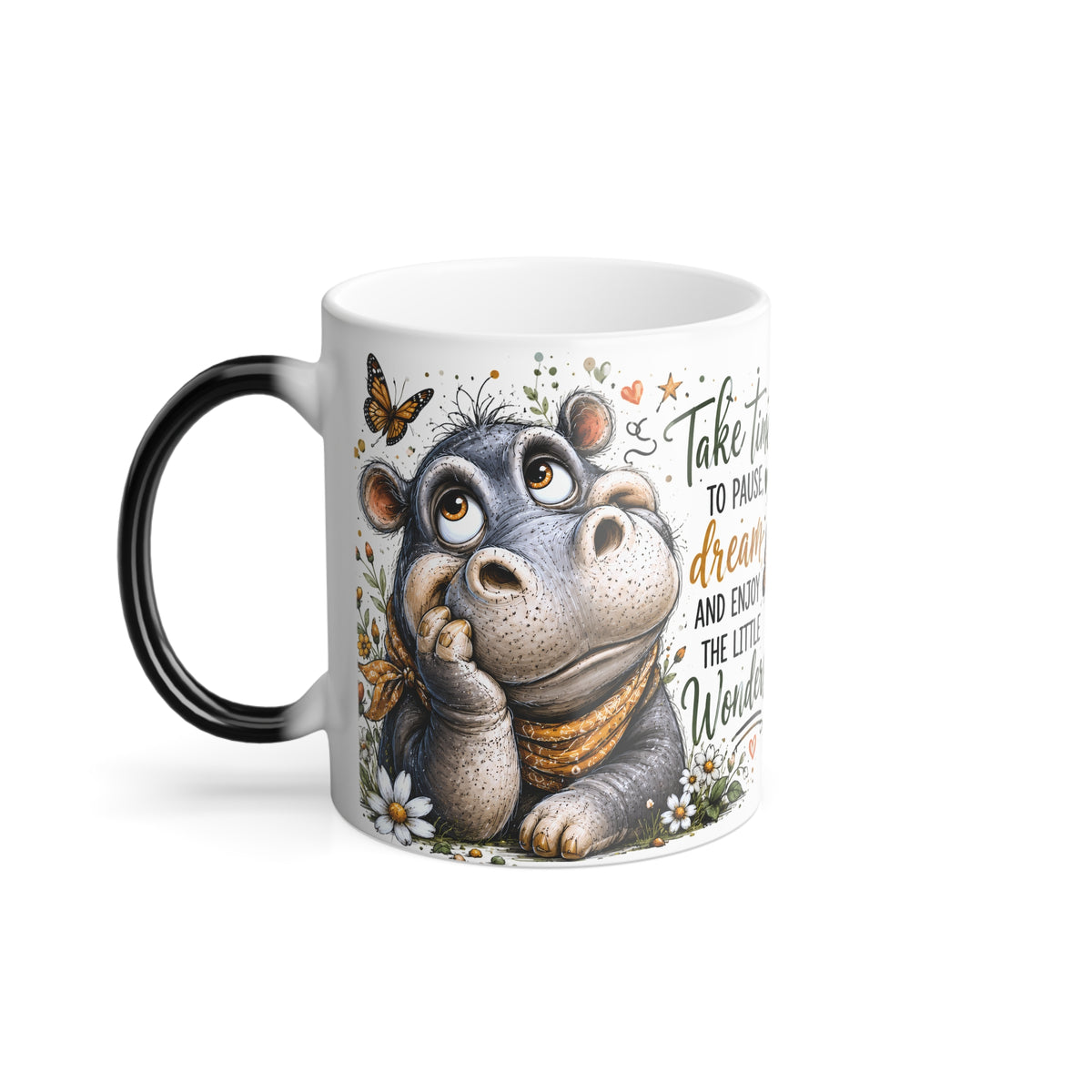 Take Time to Pause and Dream  Hippo Color-Changing Mug