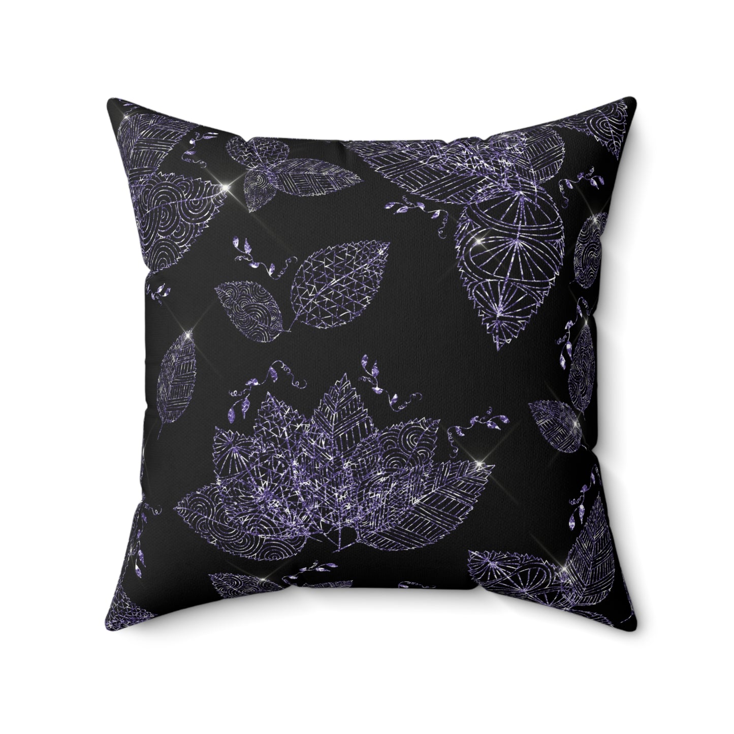 Elegant Floral Decorative Pillow, Cozy Home Accent, Artful Gift, Modern Black Cushion, Flower Motif Pillow, Indoor Decor