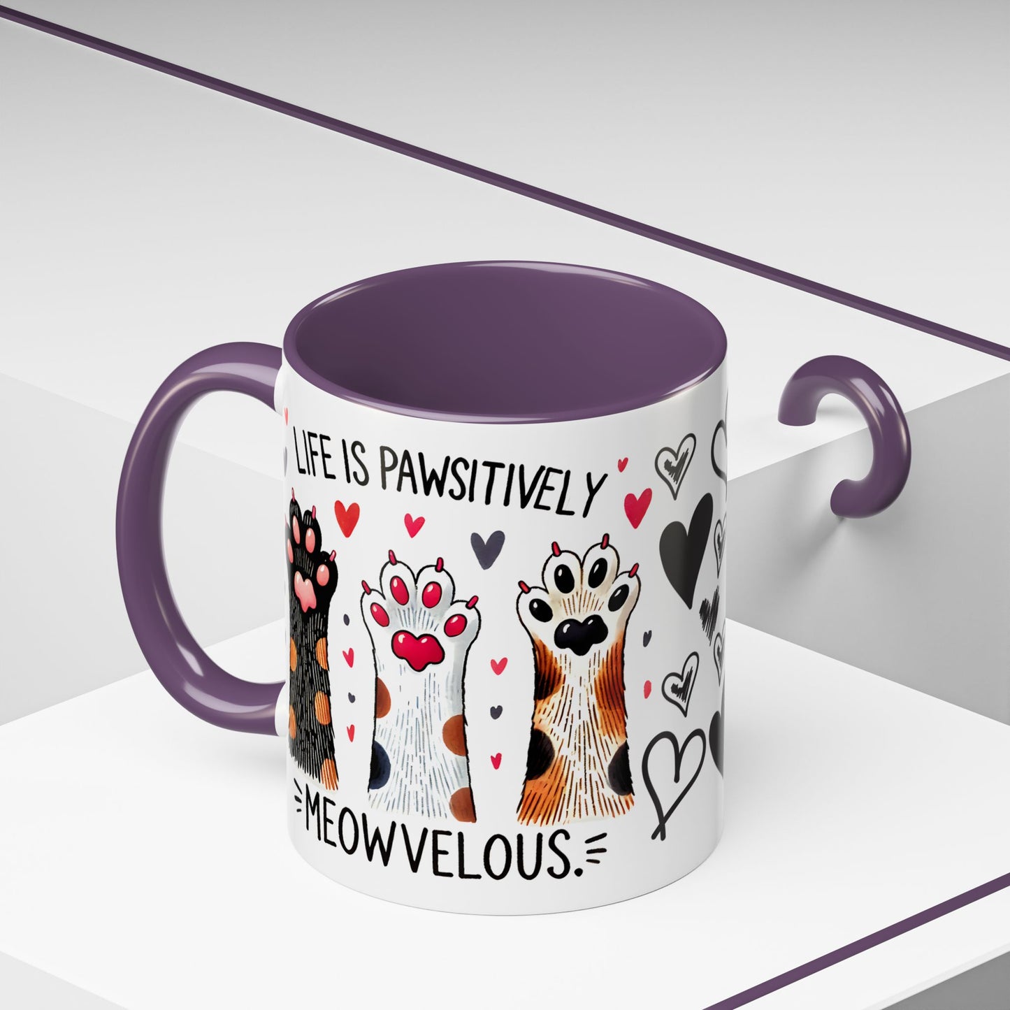 Coffee Mug - Humorous Stylish Cat Saying Mug, Gift Mug for Cat Lovers, Animal Lover Gift Idea, Housewarming Gift