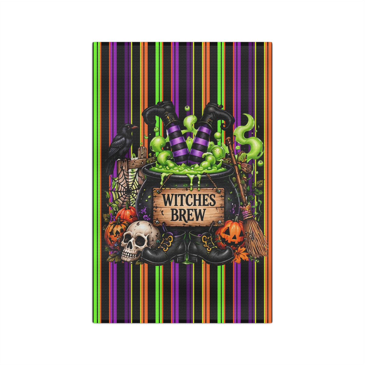 Witches Brew Halloween Microfiber Tea Towel
