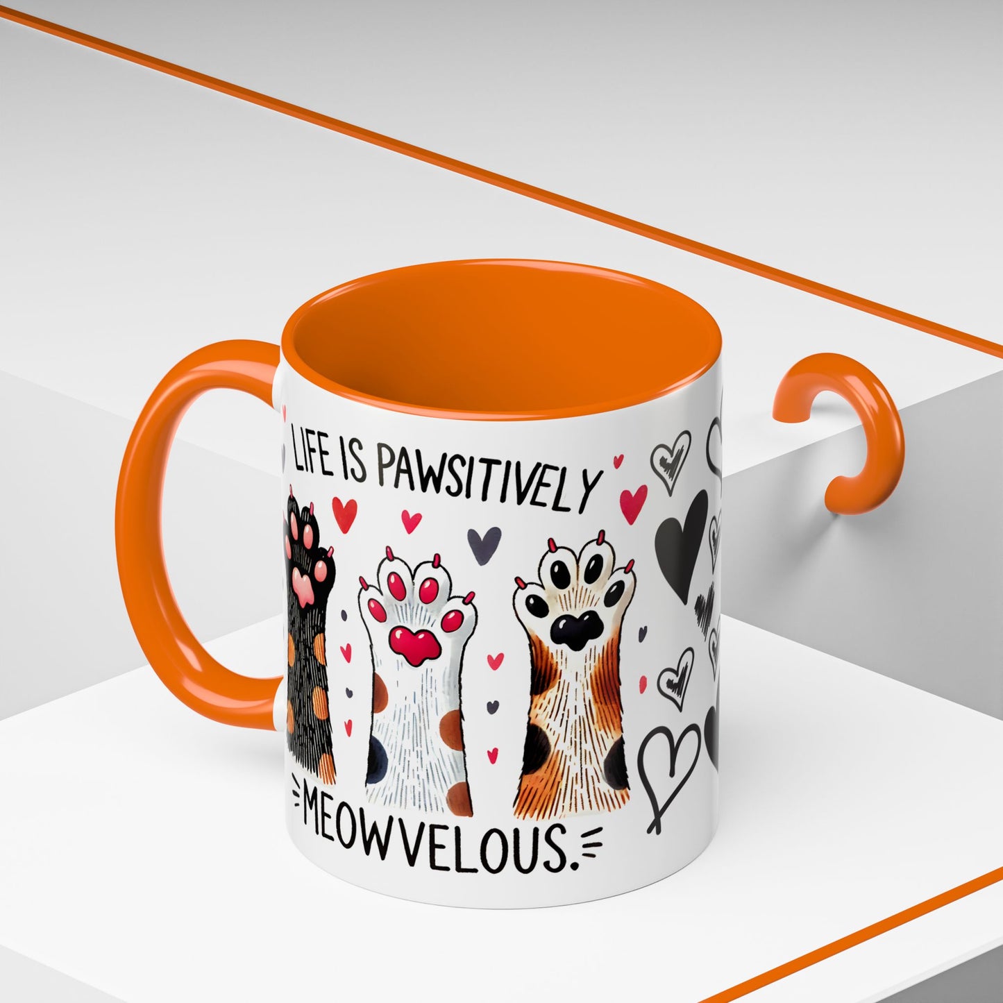 Coffee Mug - Humorous Stylish Cat Saying Mug, Gift Mug for Cat Lovers, Animal Lover Gift Idea, Housewarming Gift