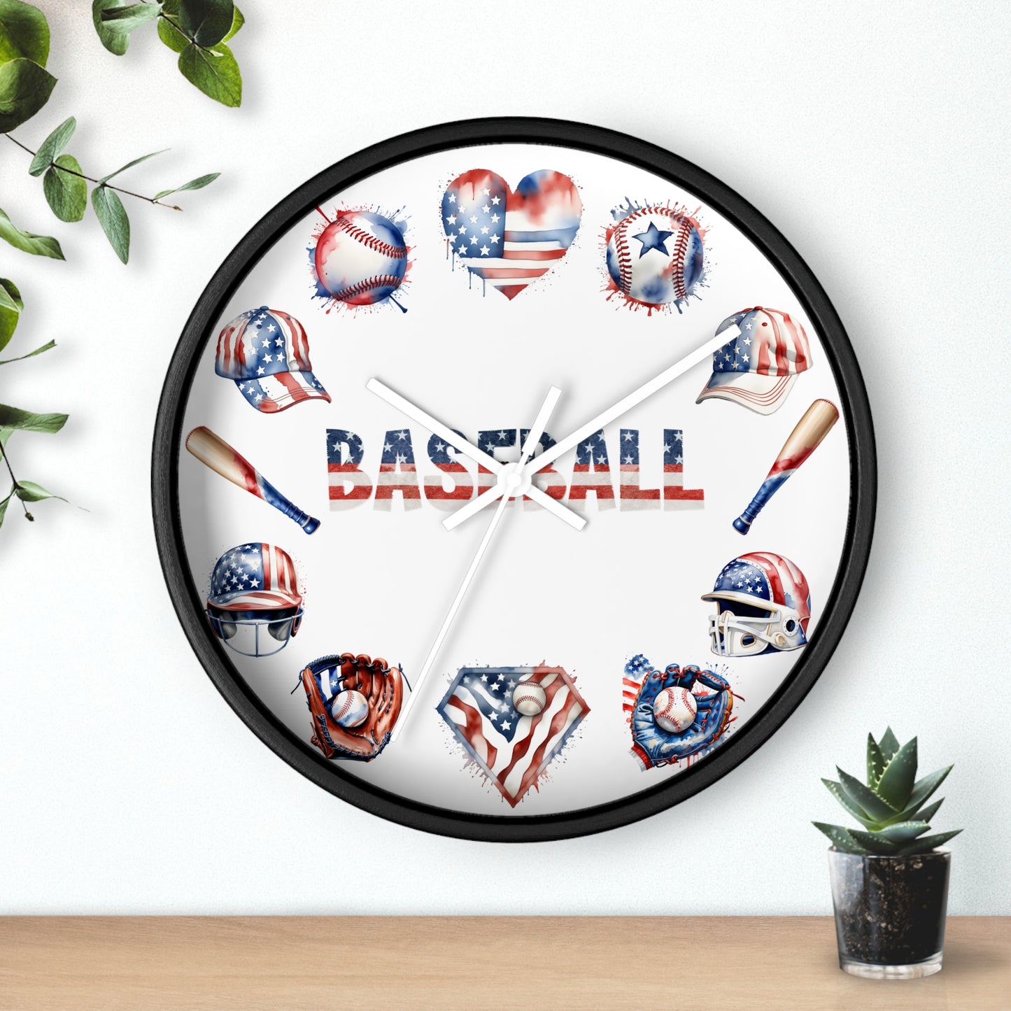 Baseball Theme Wall Clock - Sports Decor Gift for Baseball Lovers