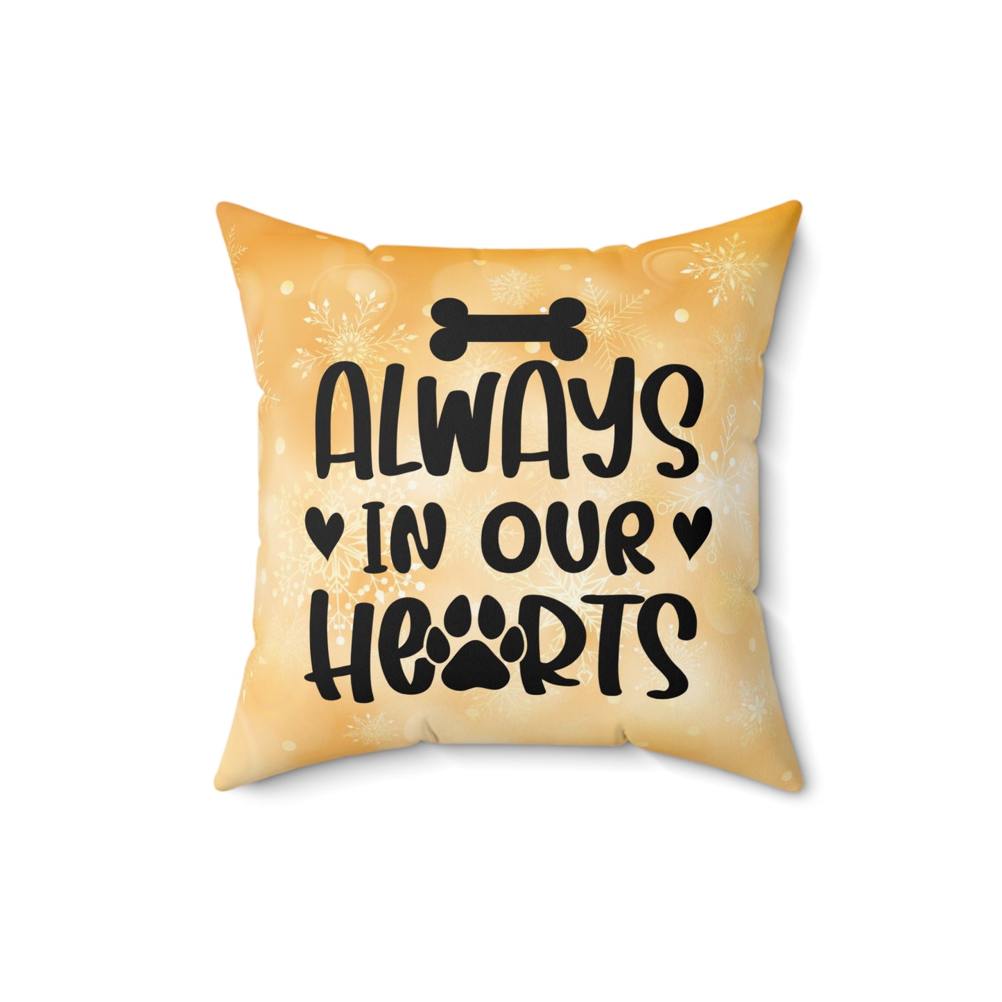 Pet Theme Decor Spun Polyester Square Pillow, Animal Lovers, Pet Lover's Decor,  Beautiful Accent for Home or Office, Gift Idea for Any Occasion