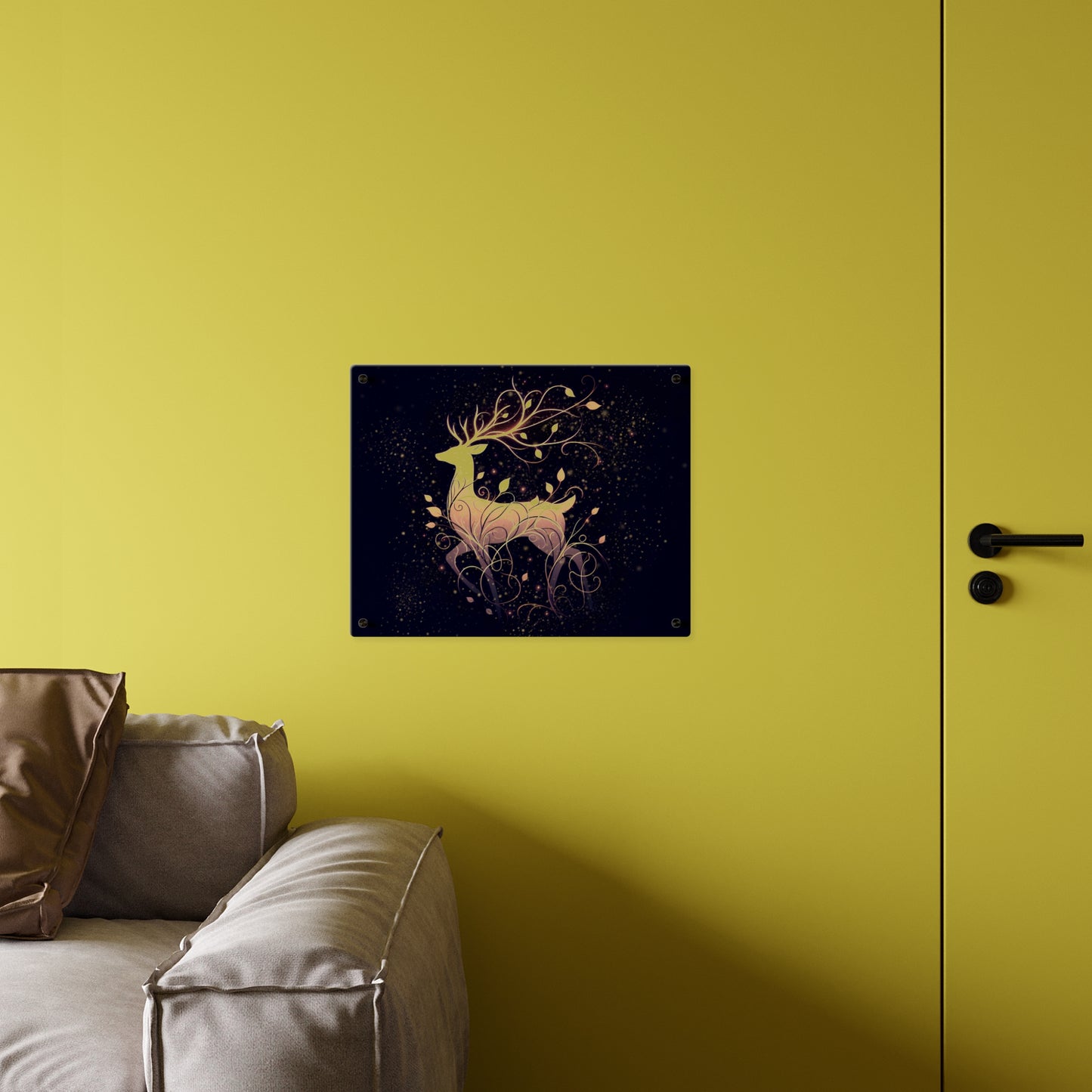 Elegant Deer Acrylic Wall Art Panel - Nature-Inspired Home Decor