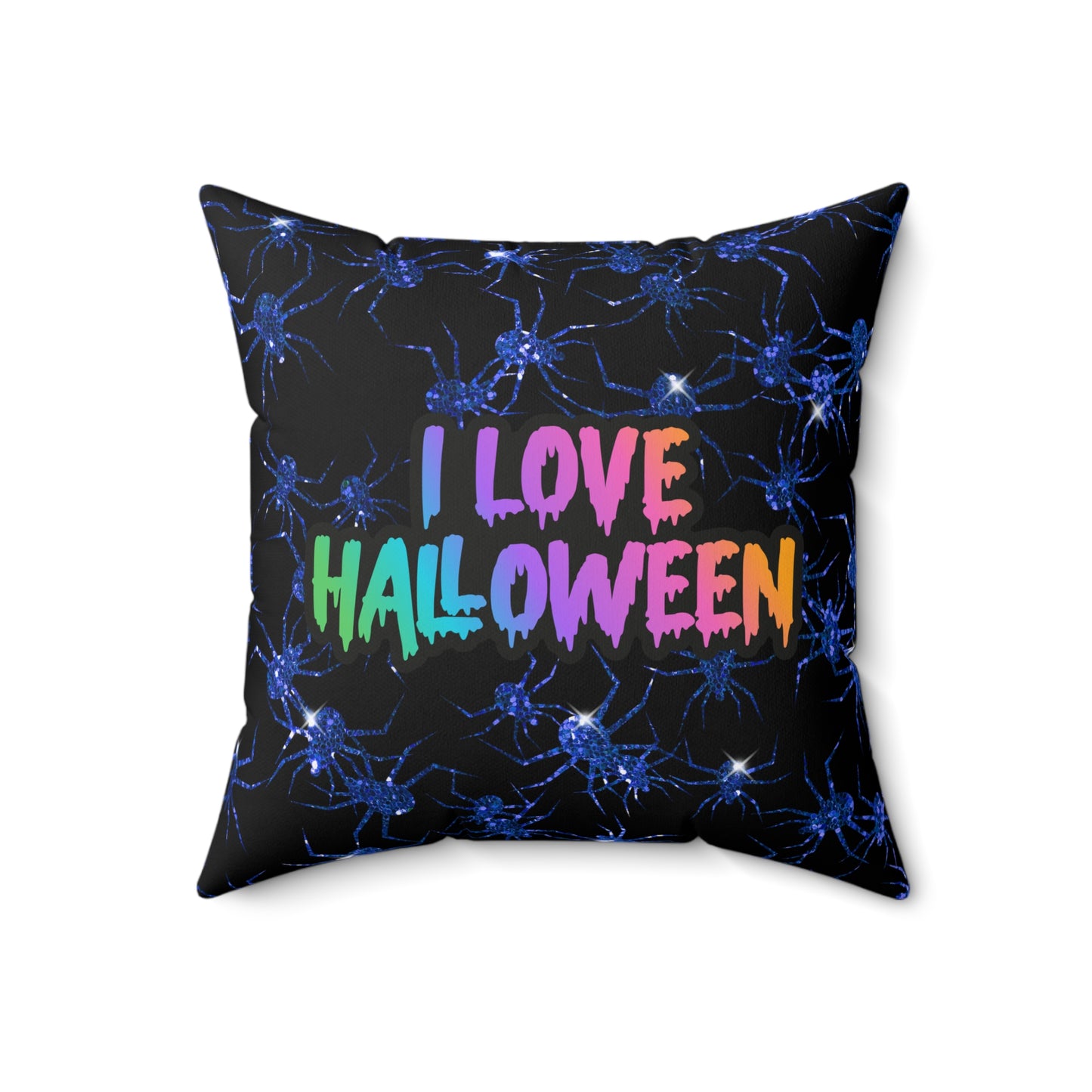 Halloween Throw Pillow, I Love Halloween Decor, Spun Polyester Cushion, Festive Home Accent, Spooky Gift Idea, Fall Celebration